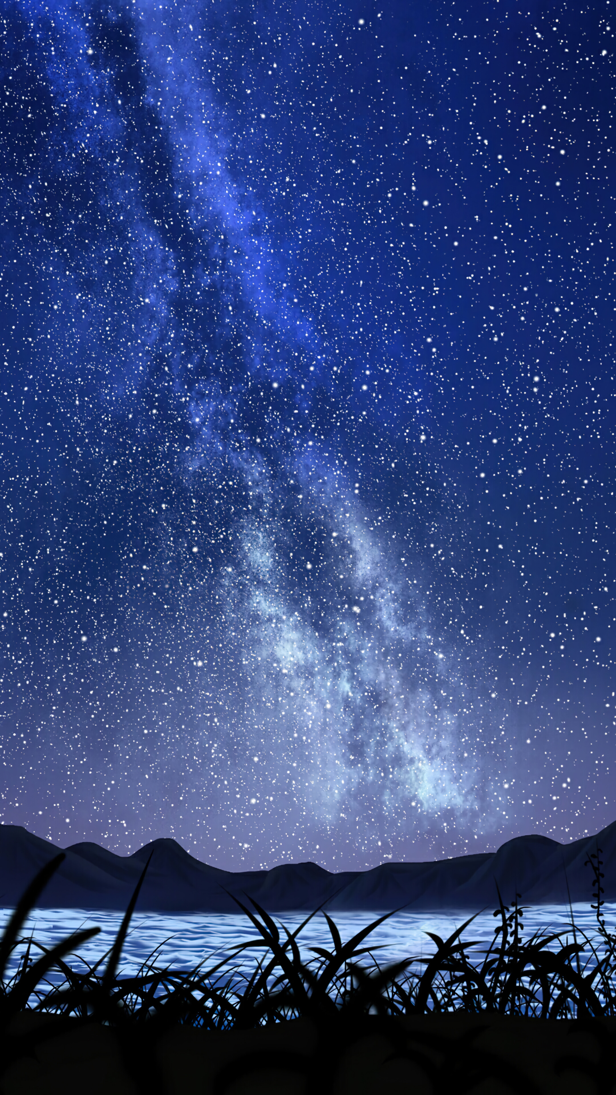 Free download Anime Night Sky Starry Stars Scenery 4K Wallpaper iPhone HD Phone [2160x3840] for your Desktop, Mobile & Tablet. Explore Vertical Screen Wallpaperx2560 Wallpaper Vertical, HD Vertical