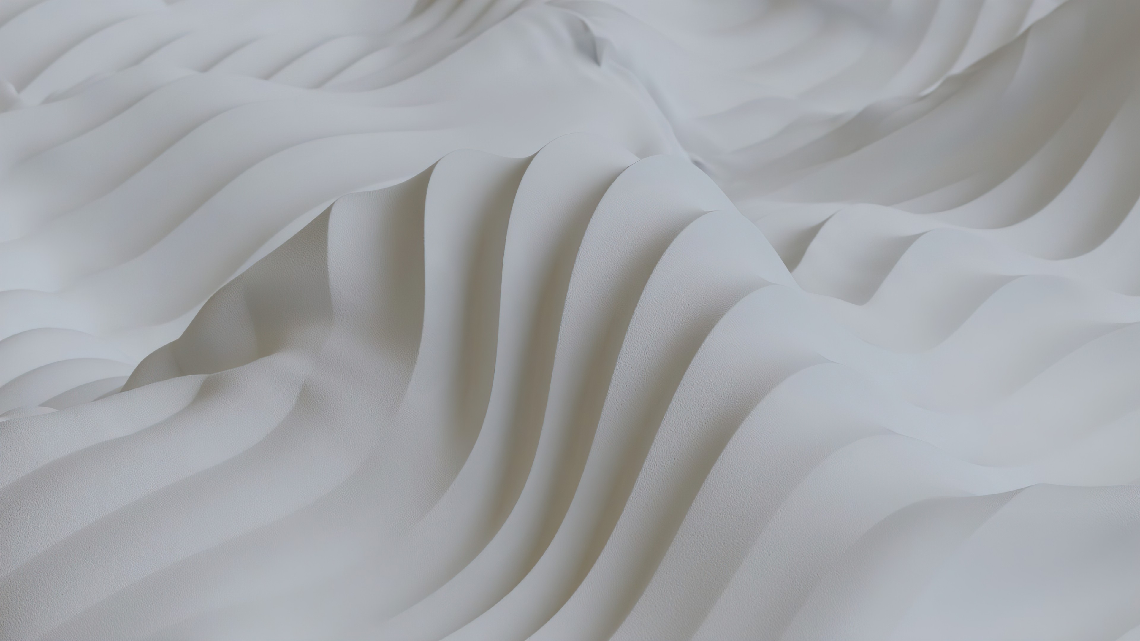 Wallpaper abstract, white, waves, 4K, Abstract