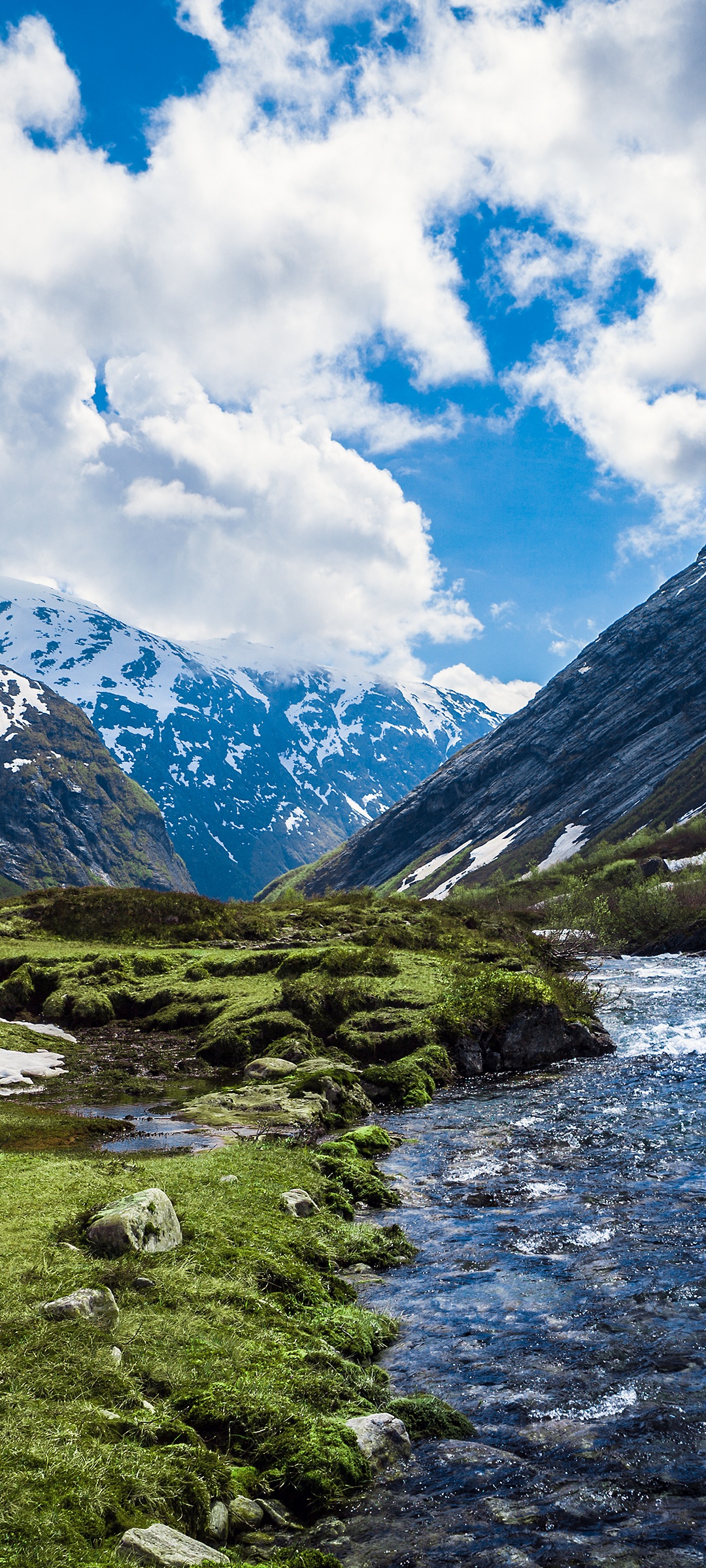 Valley Wallpaper 4K, Glacier mountains, Snow covered