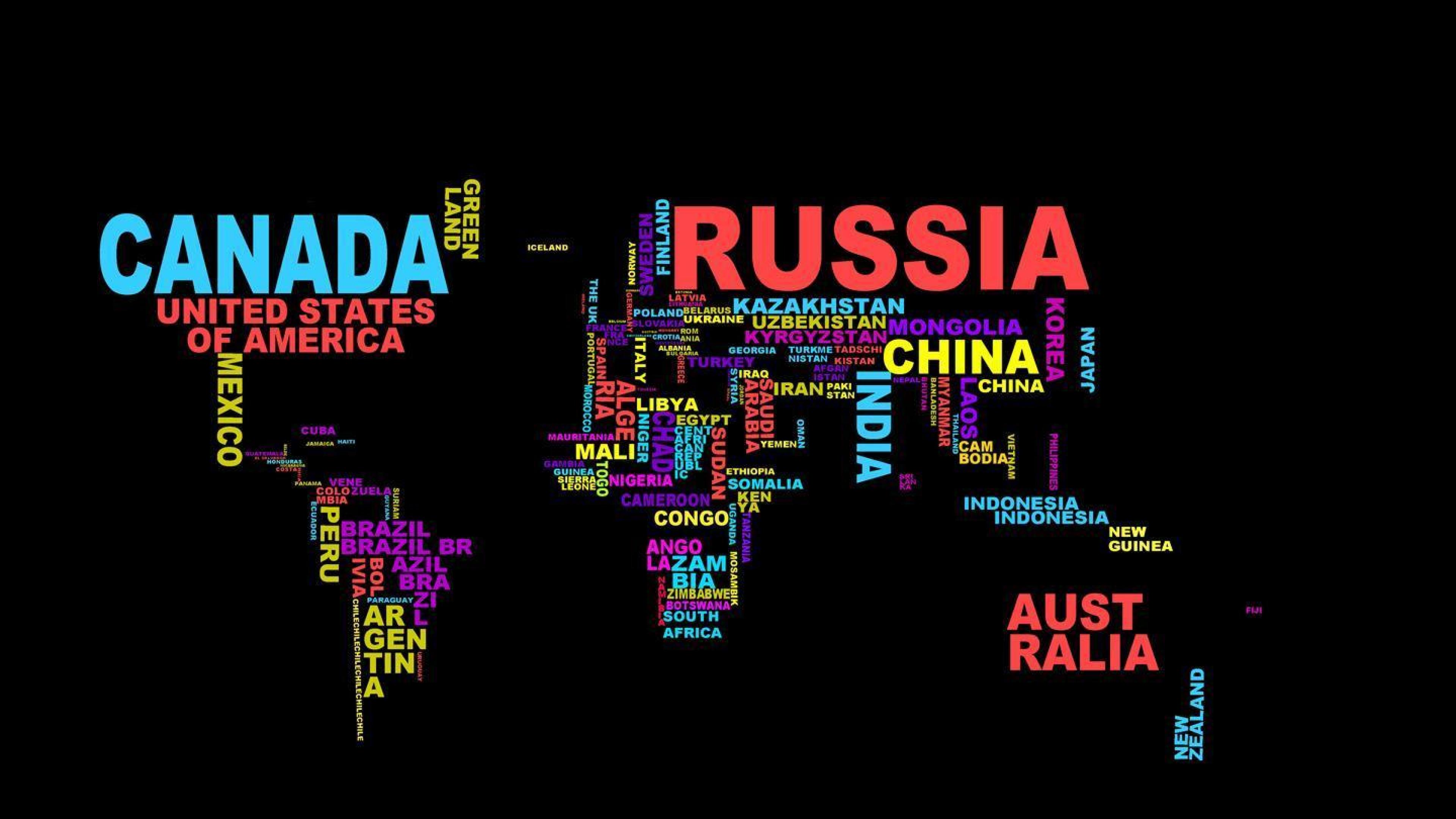 Free download Russia Typography Map Word clouds Colorful HD Wallpaper [3840x2160] for your Desktop, Mobile & Tablet. Explore Cool Word Background. Love Word Wallpaper, Funny Word Wallpaper, Priya Word Wallpaper