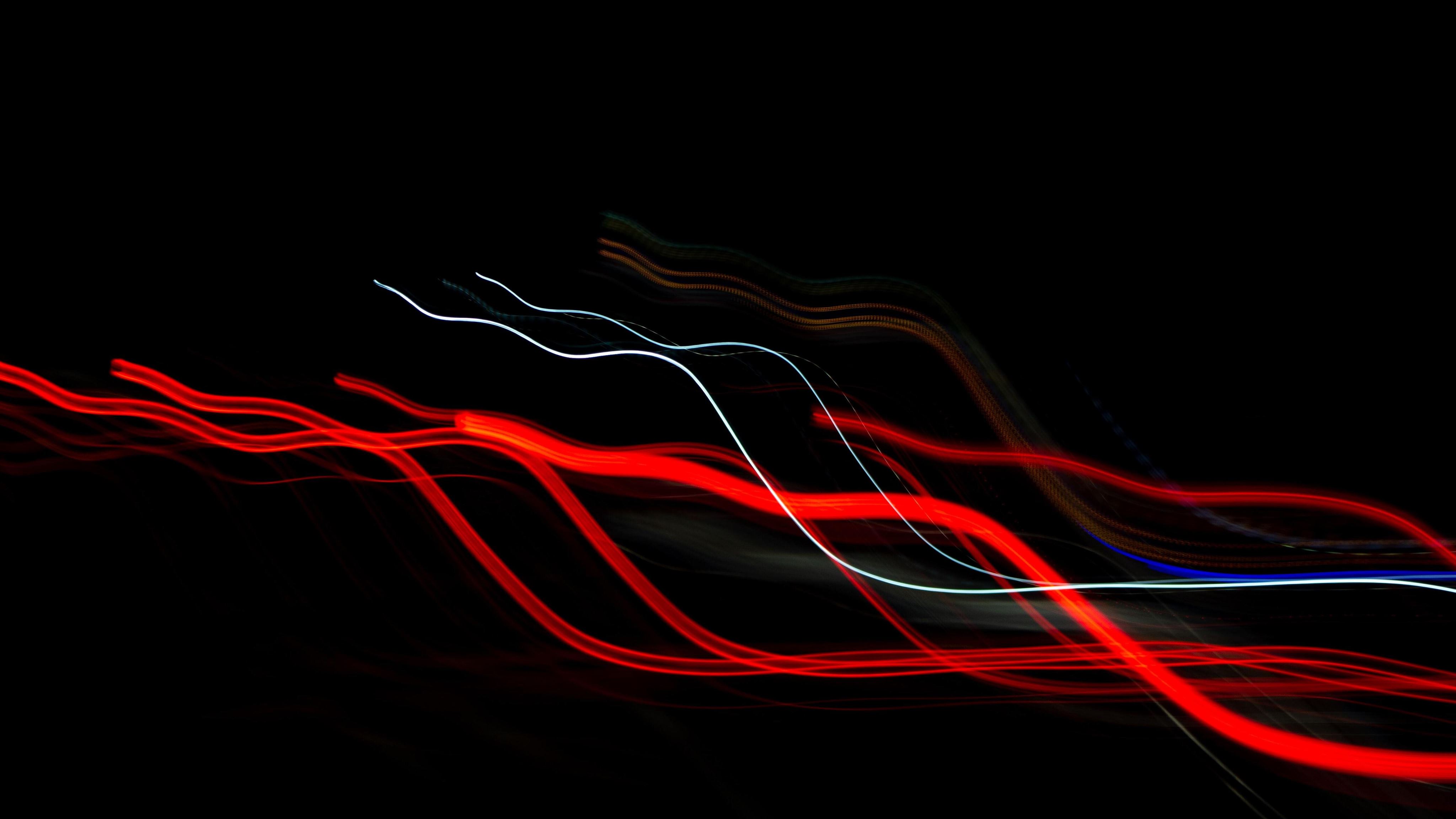 red white light streaks 5k MacBook Air Wallpaper Download