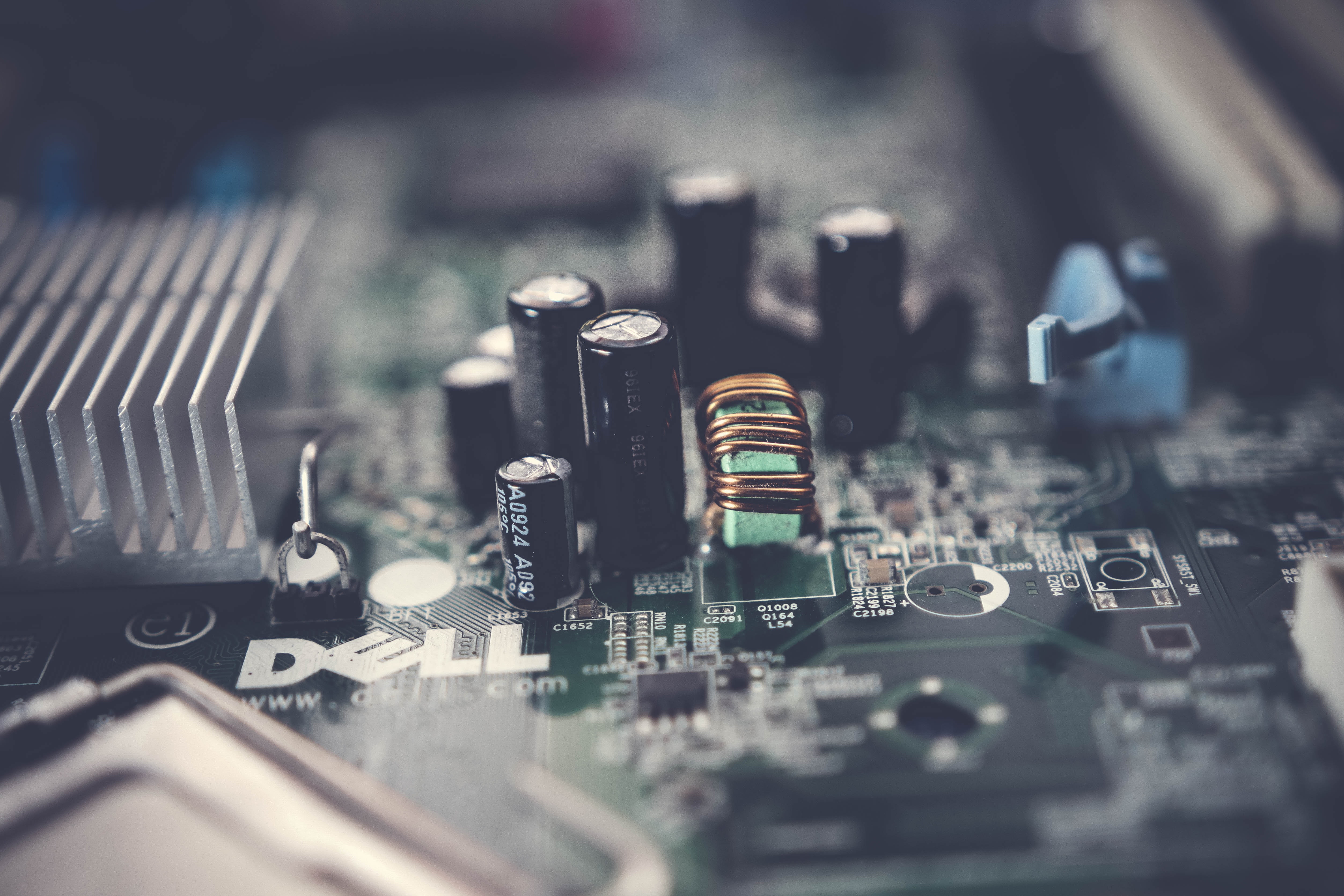 Selective Focus Photo of Dell Motherboard · Free