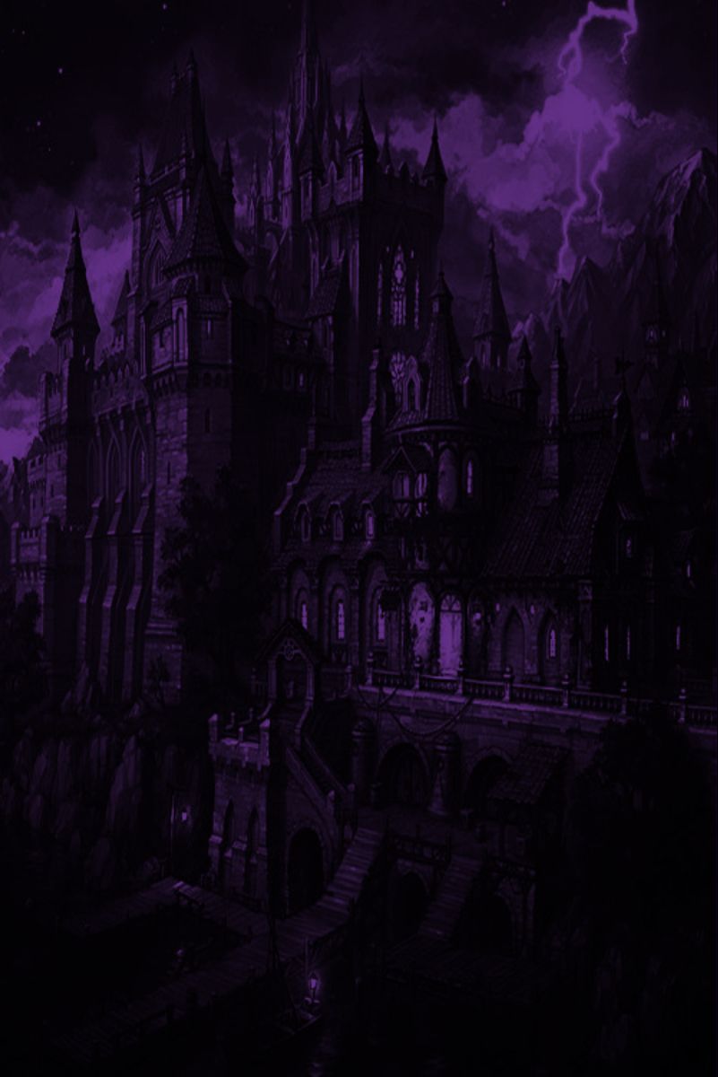 Purple Castle. Goth architecture, Purple goth, Goth aesthetic wallpaper