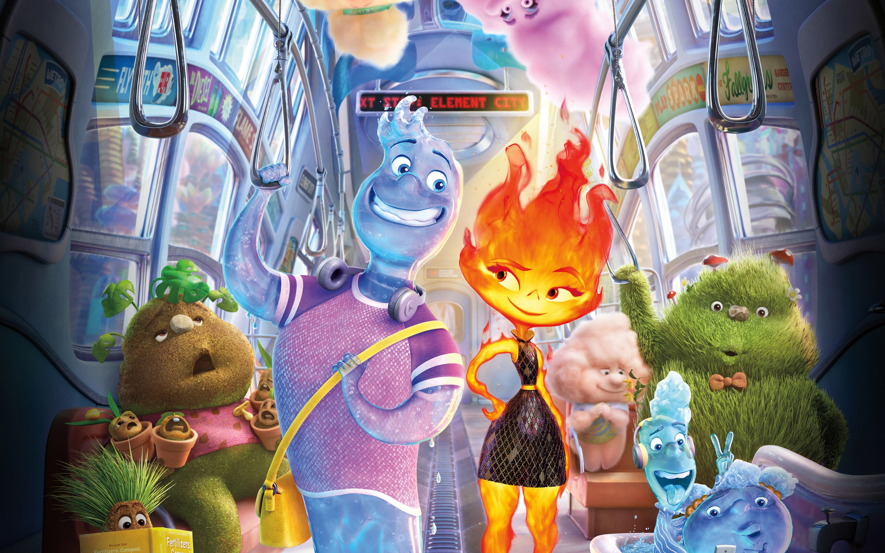 Elemental Wallpaper 4K, Animation movies, 2023 Movies
