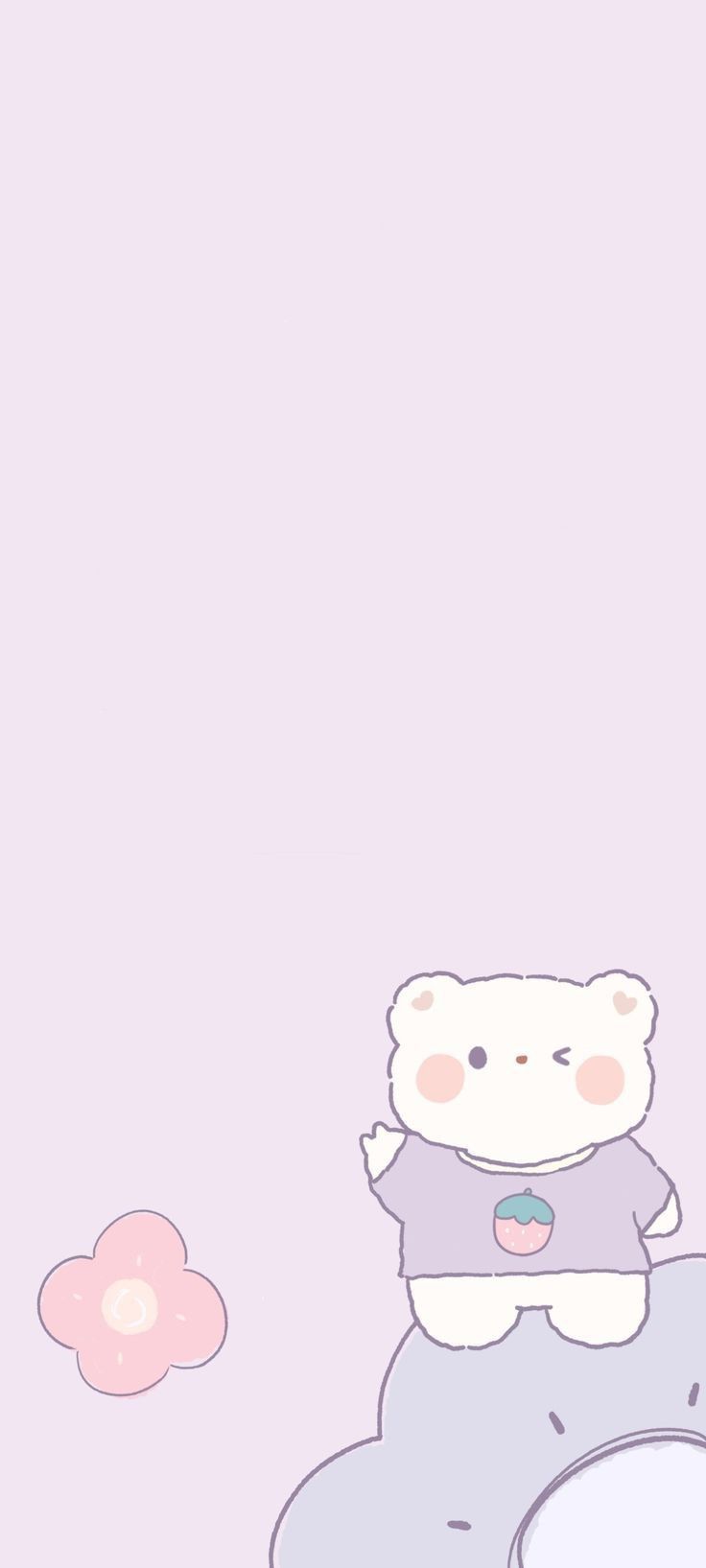Cute bear, purple, lavander , light purple, aesthetic wallpaper. Cute cartoon wallpaper, Funny phone wallpaper, Cute wallpaper