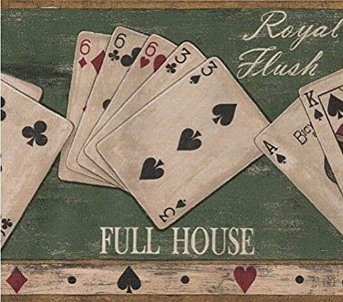 Wallpaper Border Gambling Pattern Poker