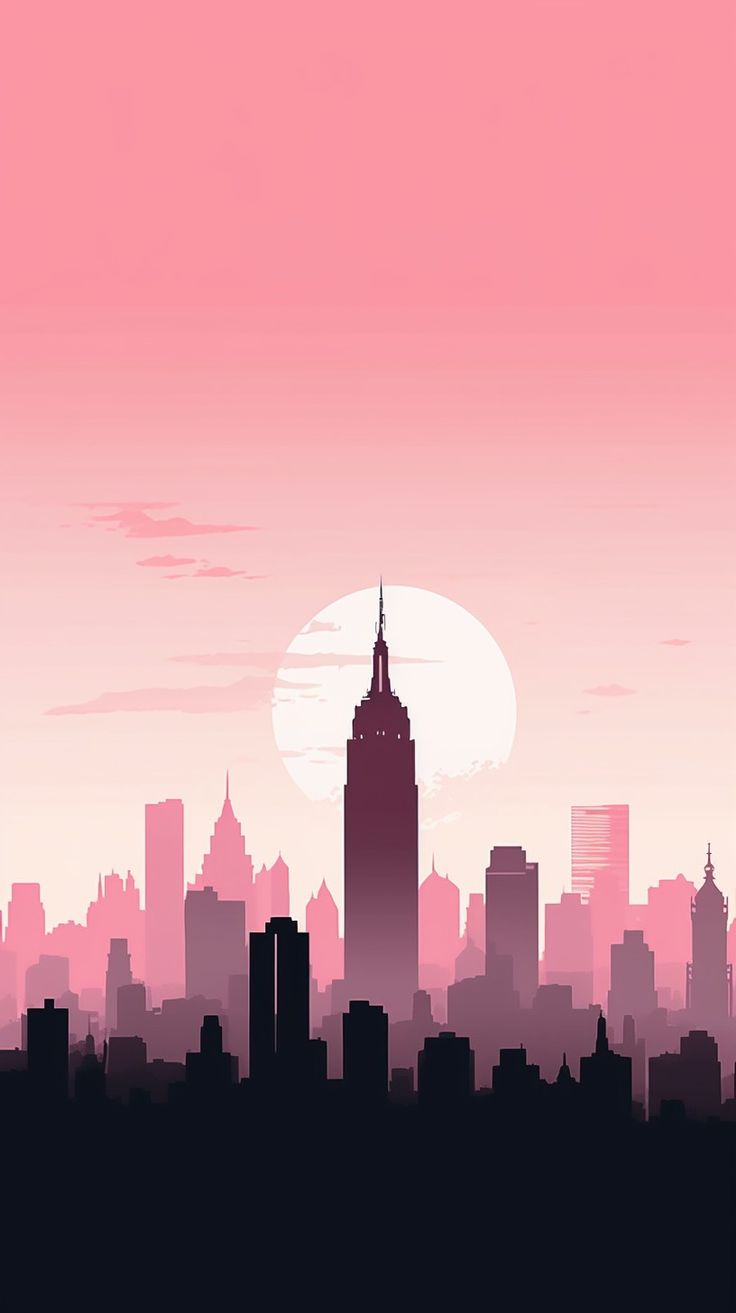 Pink minimalist aesthetic New York City