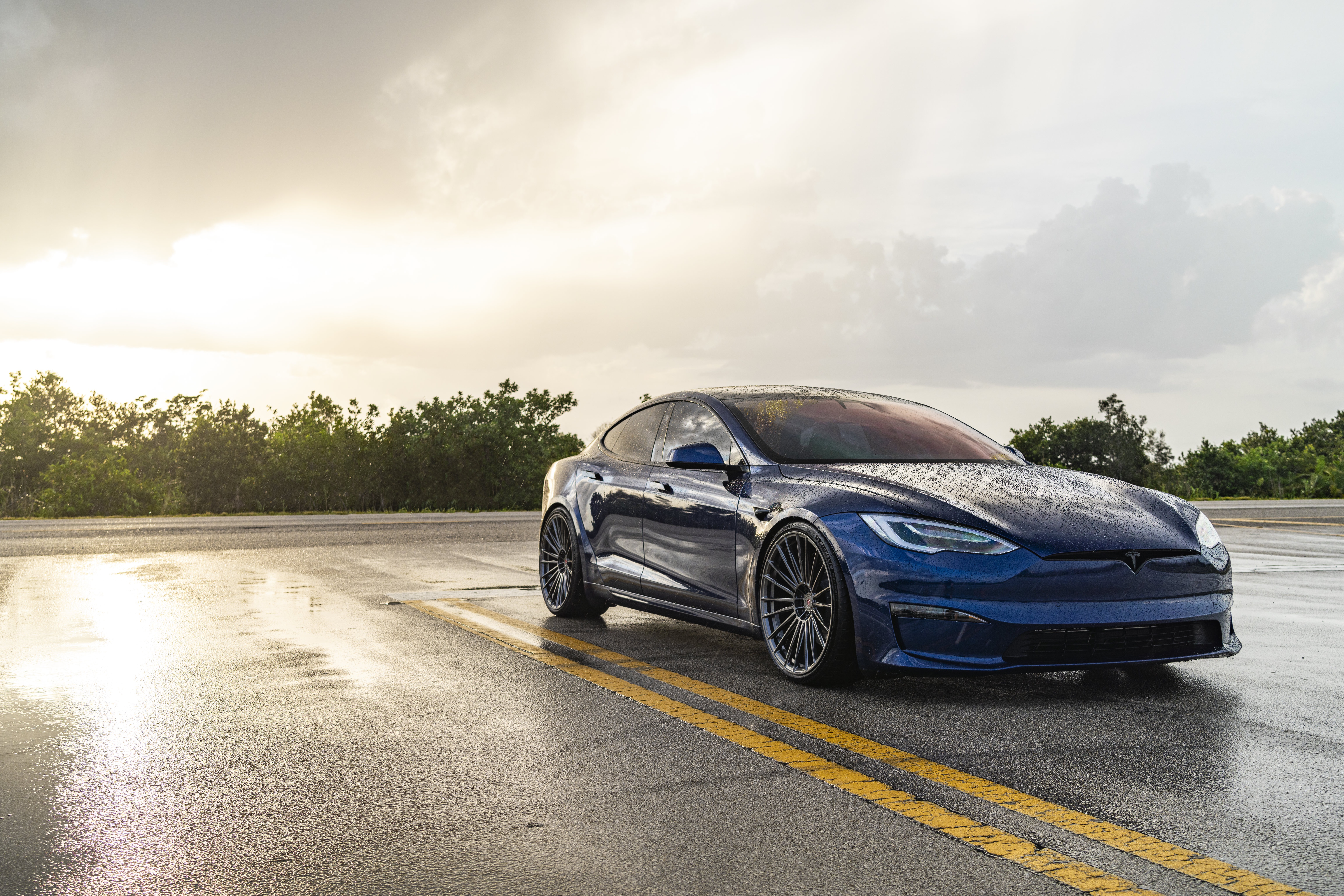 4K Tesla Model S Wallpaper and Background Image