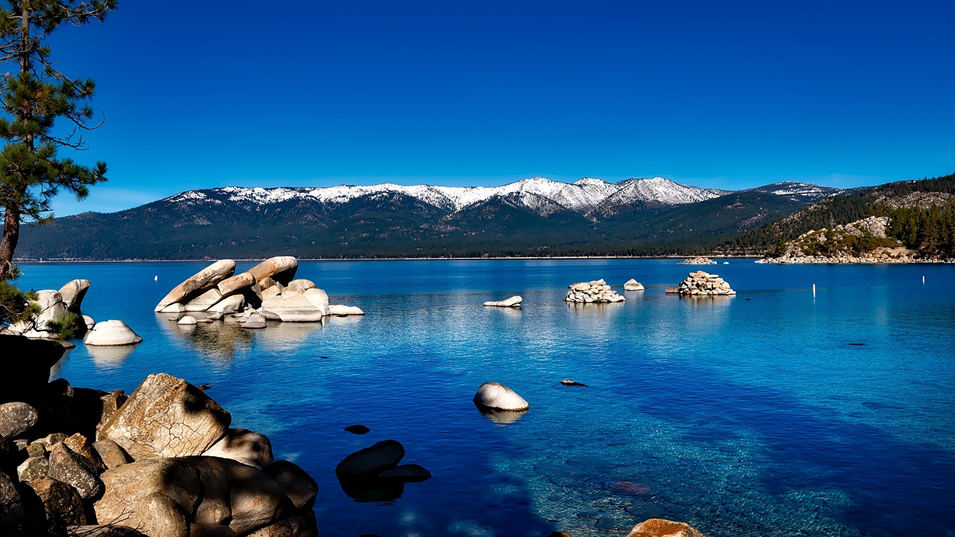 Desktop Wallpaper California USA Lake Tahoe, Sierra 1920x1080