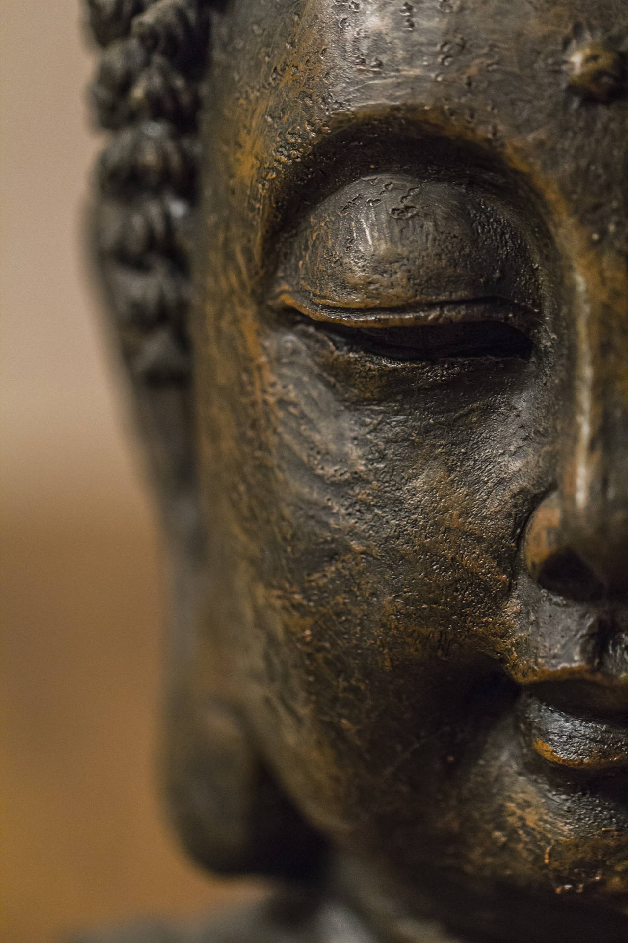 Download Black Buddha Closeup Wallpaper