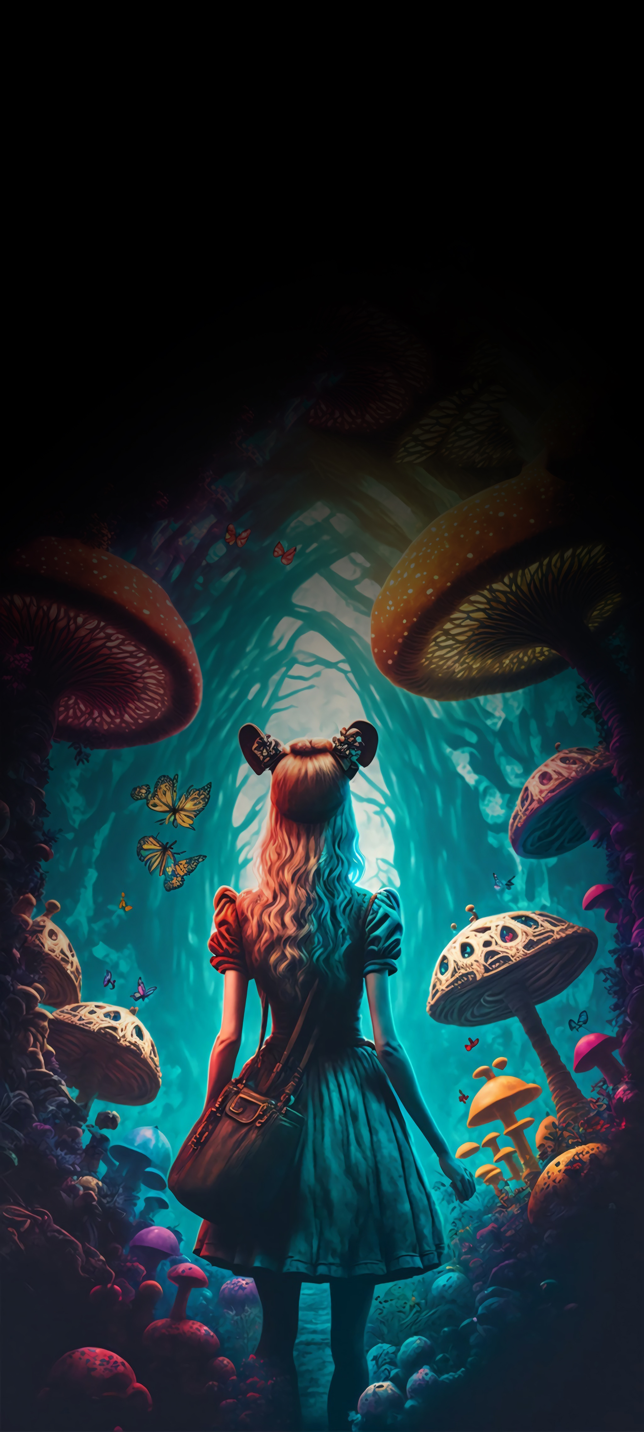Enter a magical world with a 4K Alice in Wonderland wallpaper for iPhone