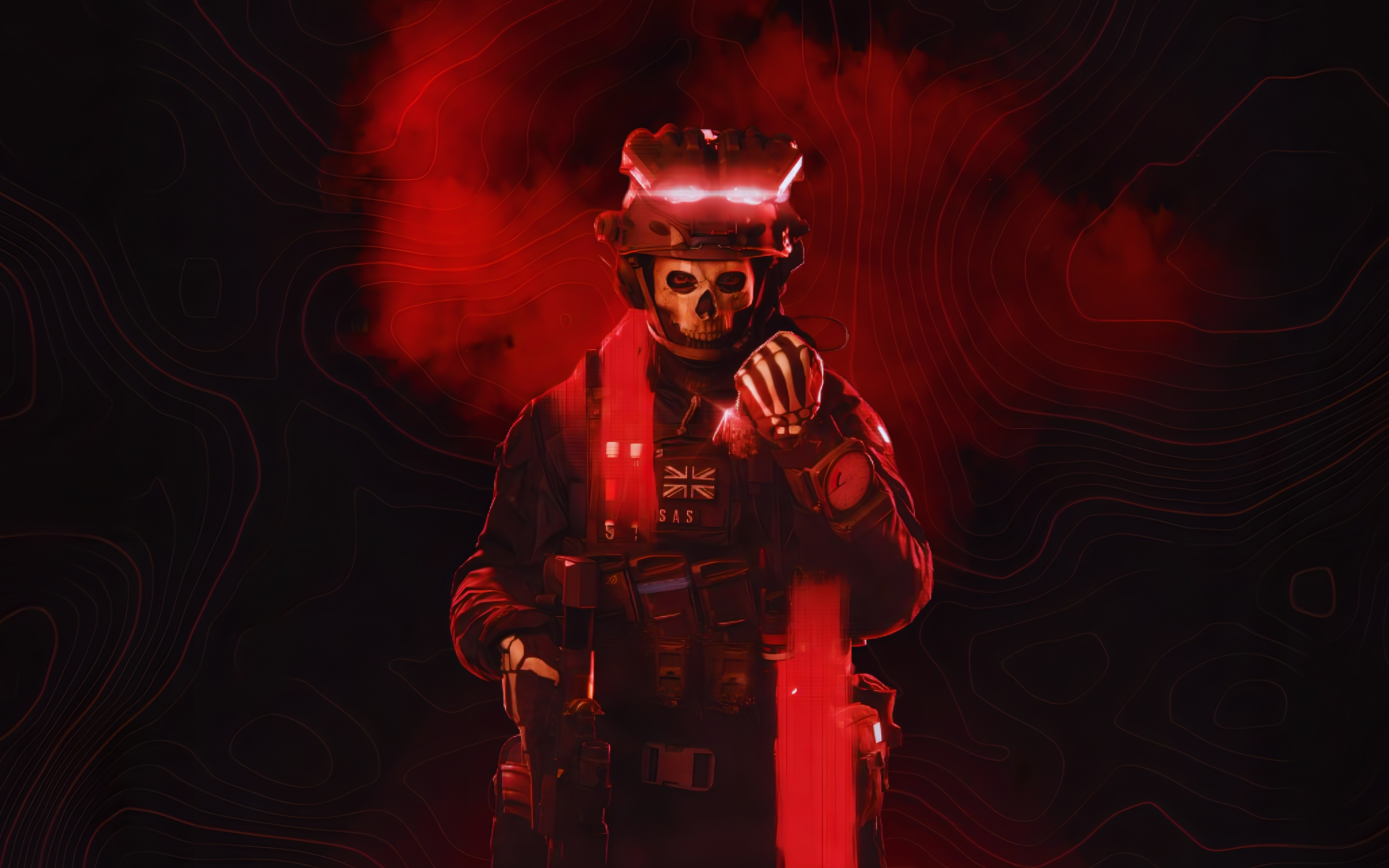 Ghost Wallpaper 4K, Modern warfare 2, Call of Duty