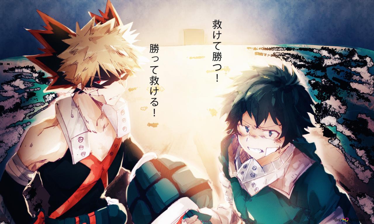 Deku & Bakugo Hero Academia 2K wallpaper download