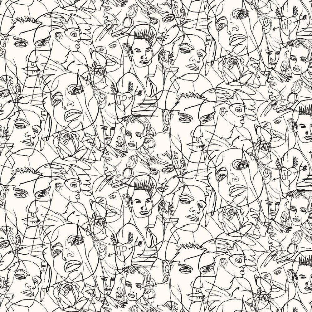 Croquis by Jean Paul Gaultier / Ecru, Wallpaper Direct