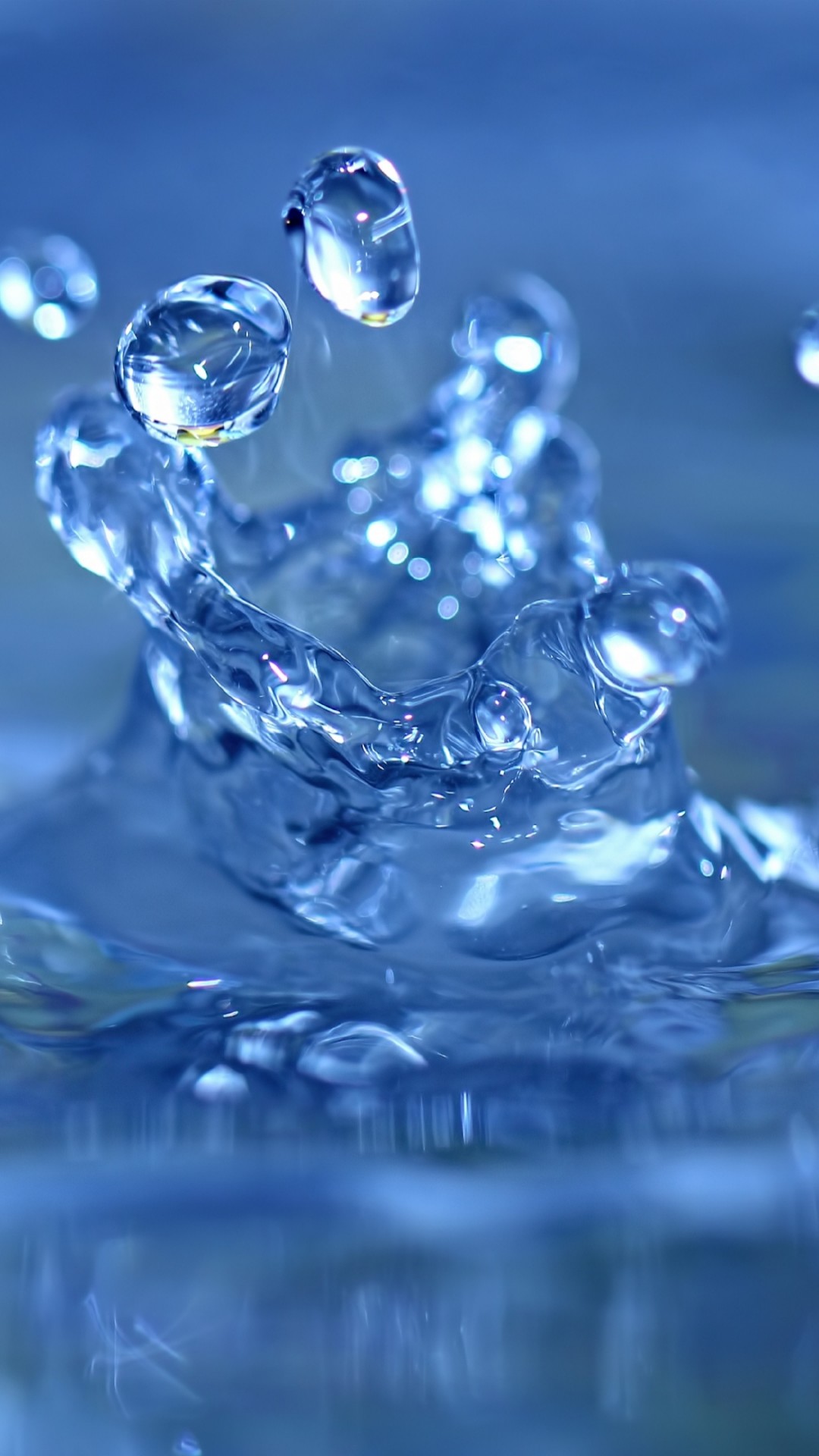 Wallpaper Water, 4k, 5k Wallpaper, Splash, Drops, Close Up, Macro, Blue, OS