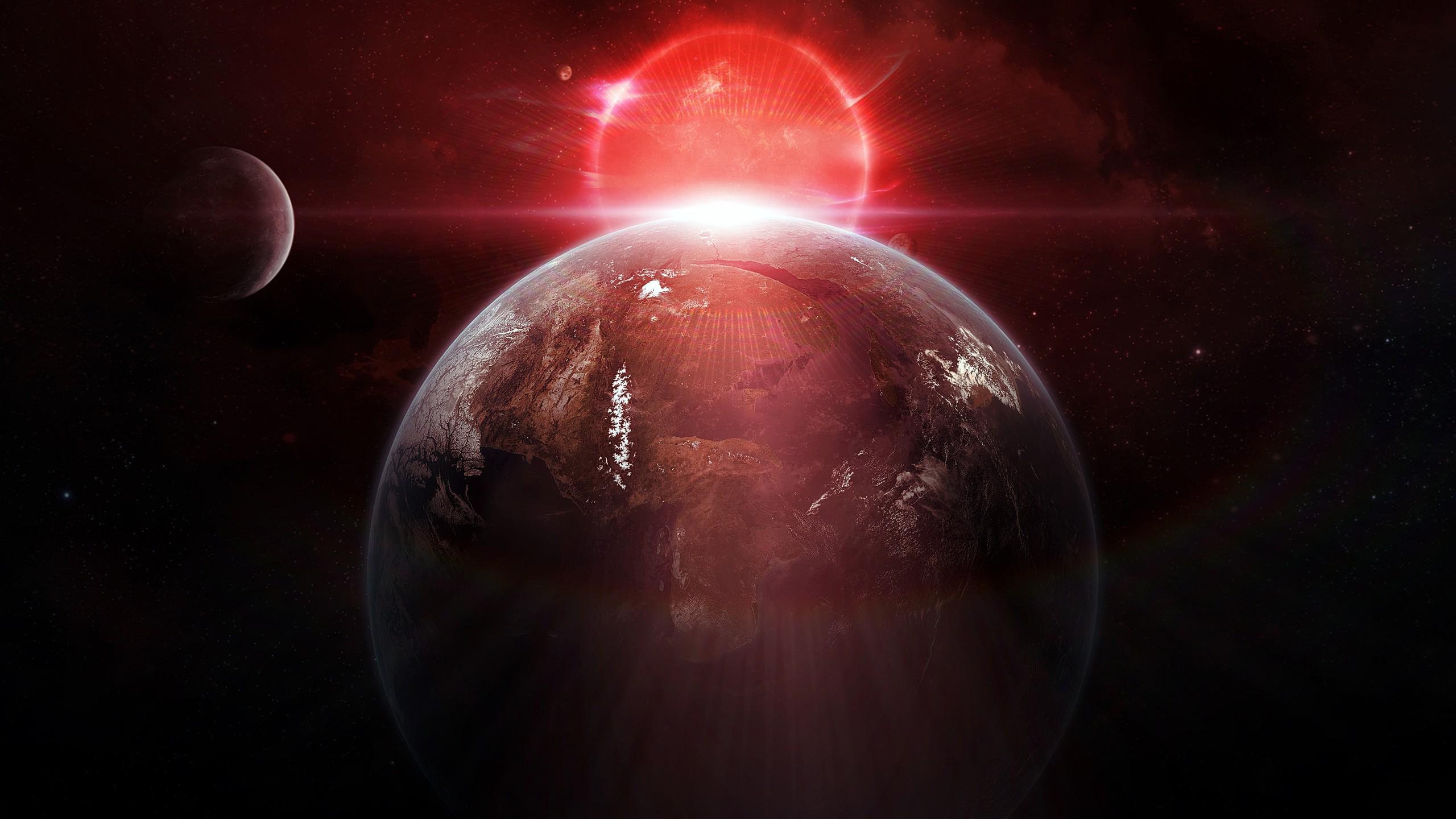 Red Space HD wallpaper