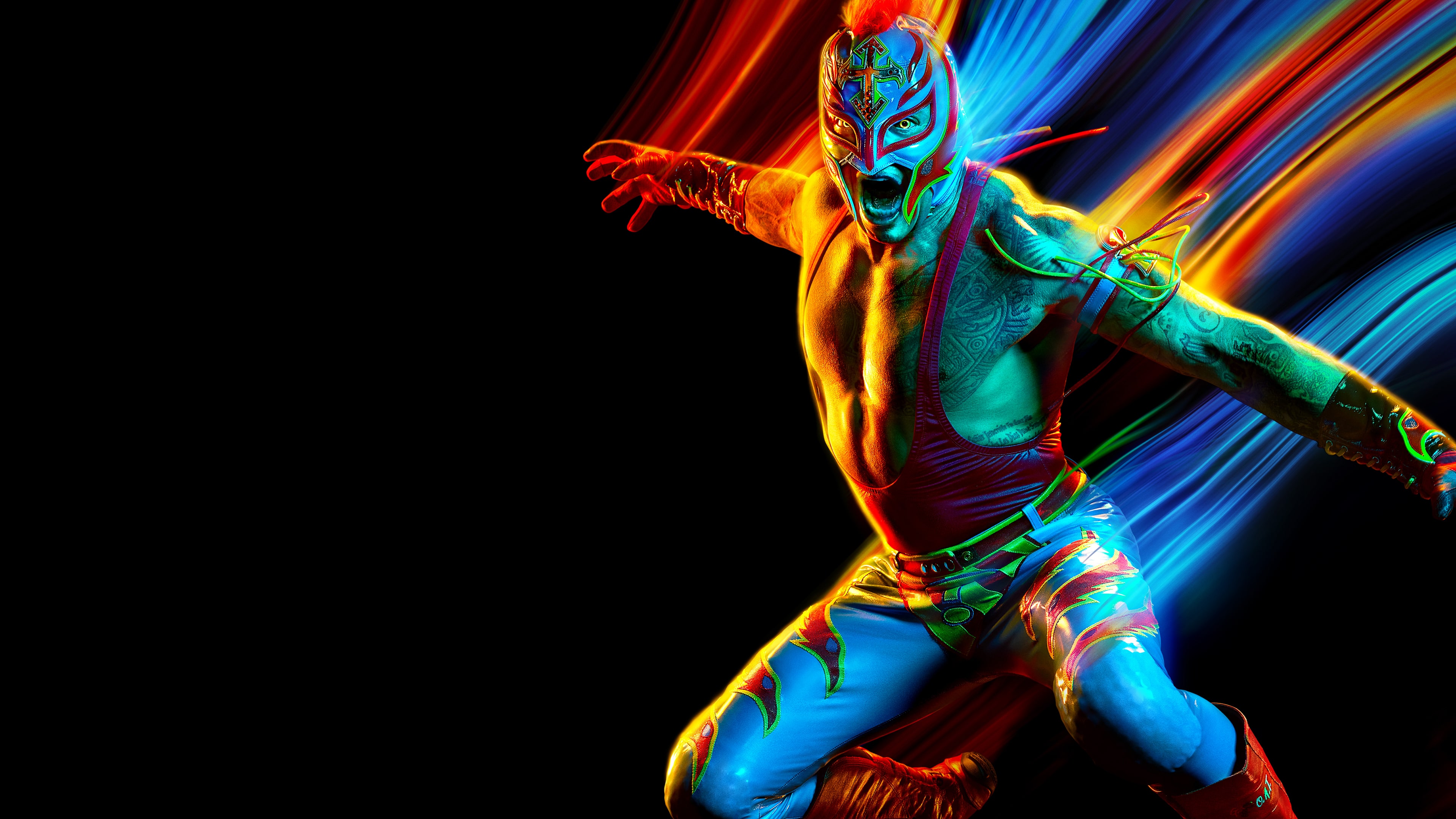 Rey Mysterio Wallpaper 4K, WWE 2K22, PC Games