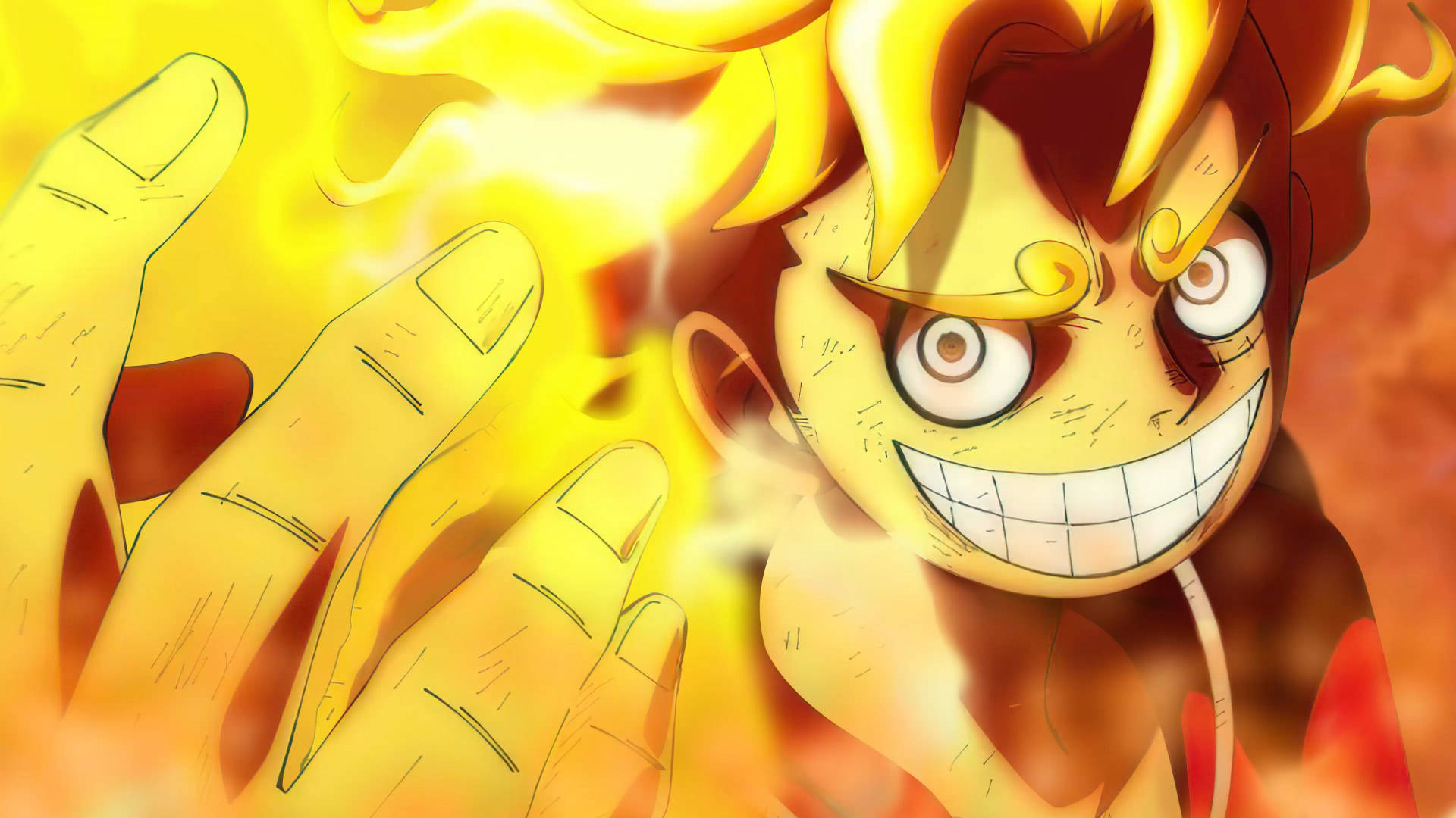 Download Joy Boy Luffy Yellow Glow Wallpaper