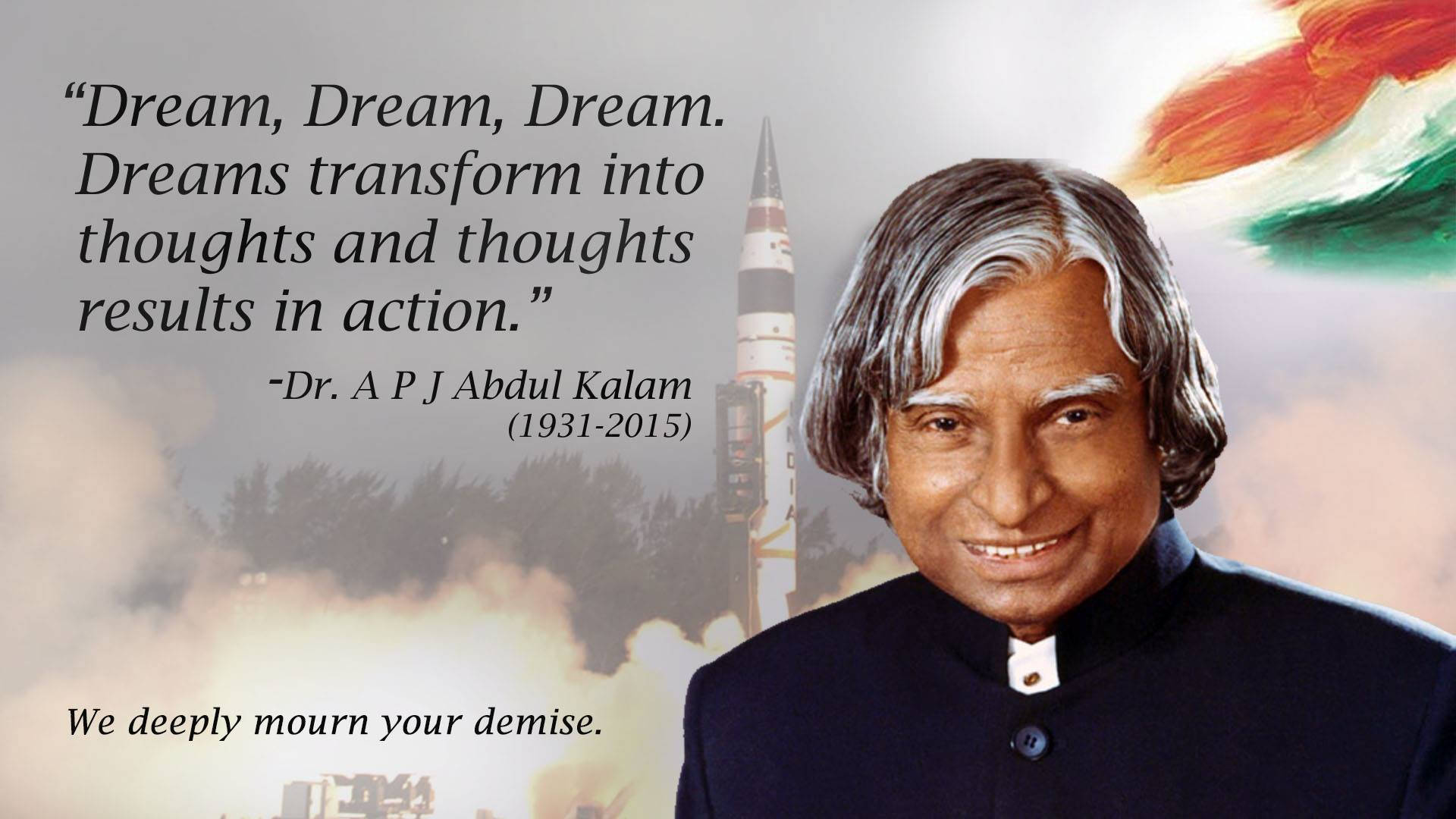 Download Inspiring Abdul Kalam HD Image Wallpaper