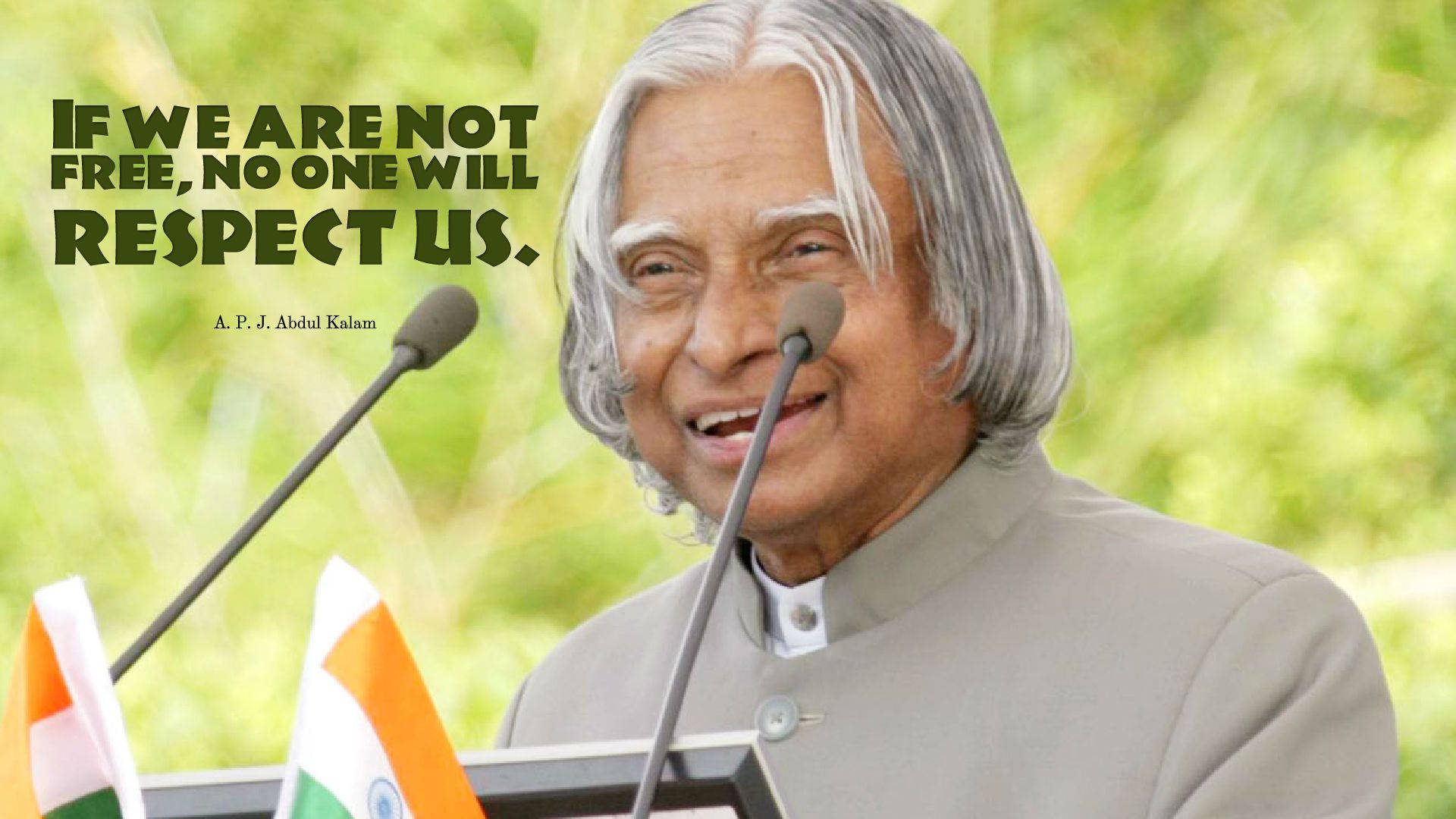 Download Abdul Kalam HD Freedom And Respect Quote Wallpaper