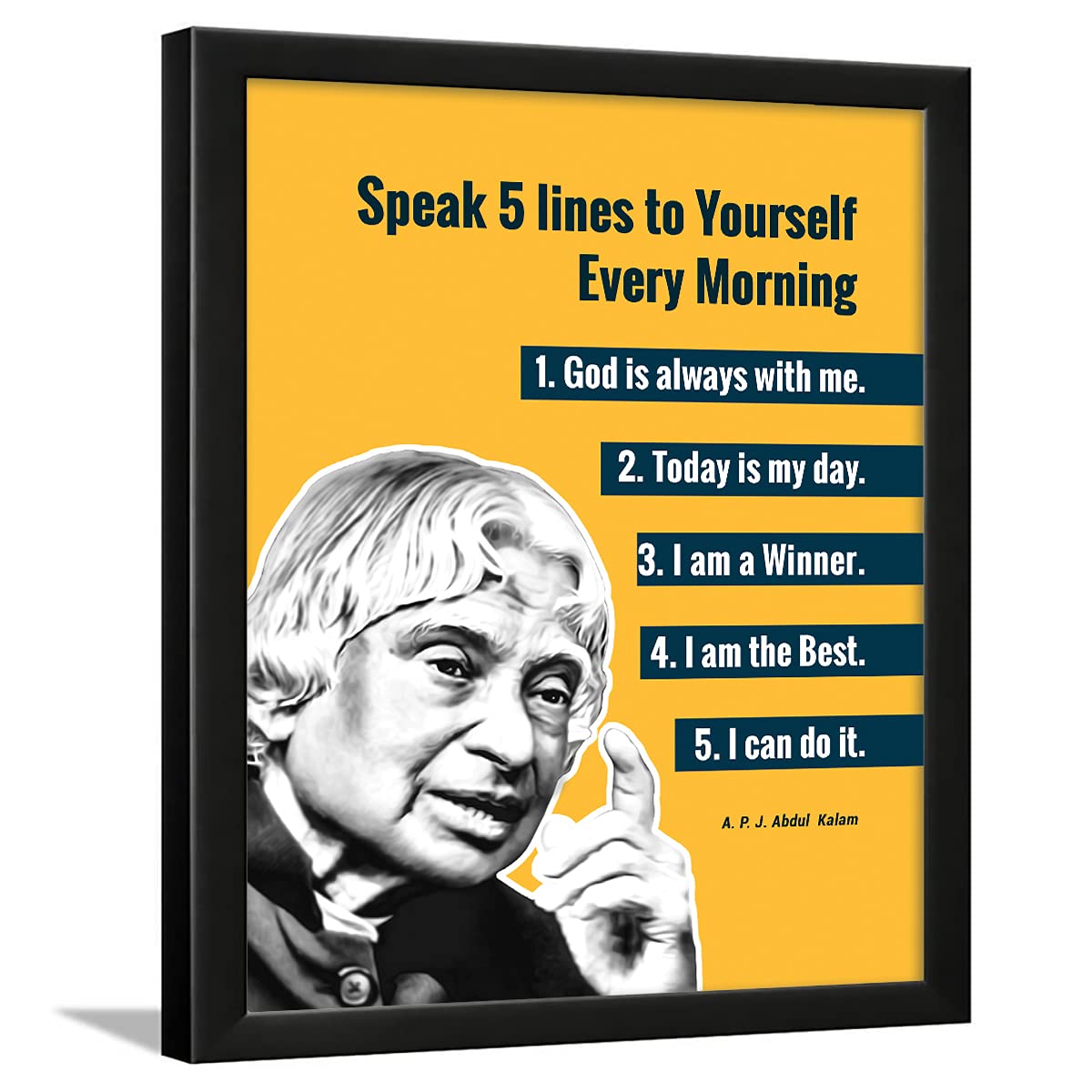 Chaka Chaundh Abdul kalam photo frames for wall quotes frames with frame
