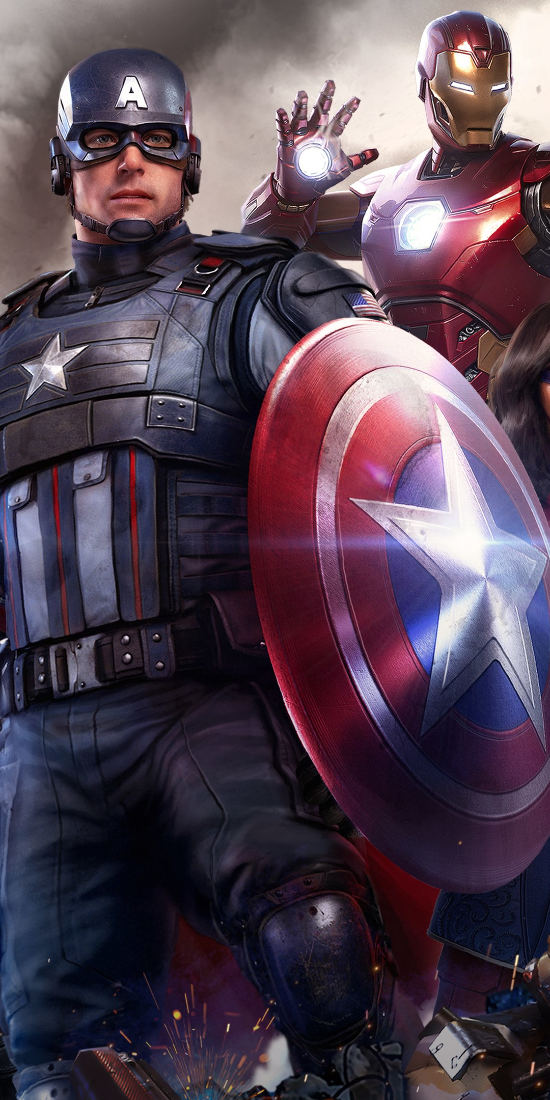 Wallpaper / Video Game Marvels Avengers Phone Wallpaper, Iron Man, Captain America, 1080x2160 free download