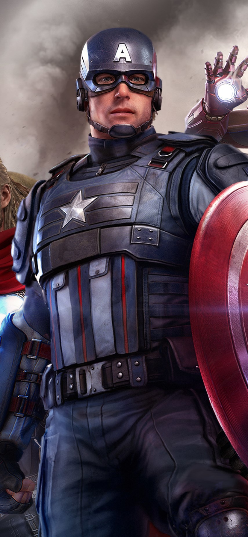 Wallpaper / Video Game Marvels Avengers Phone Wallpaper, Captain America, 828x1792 free download