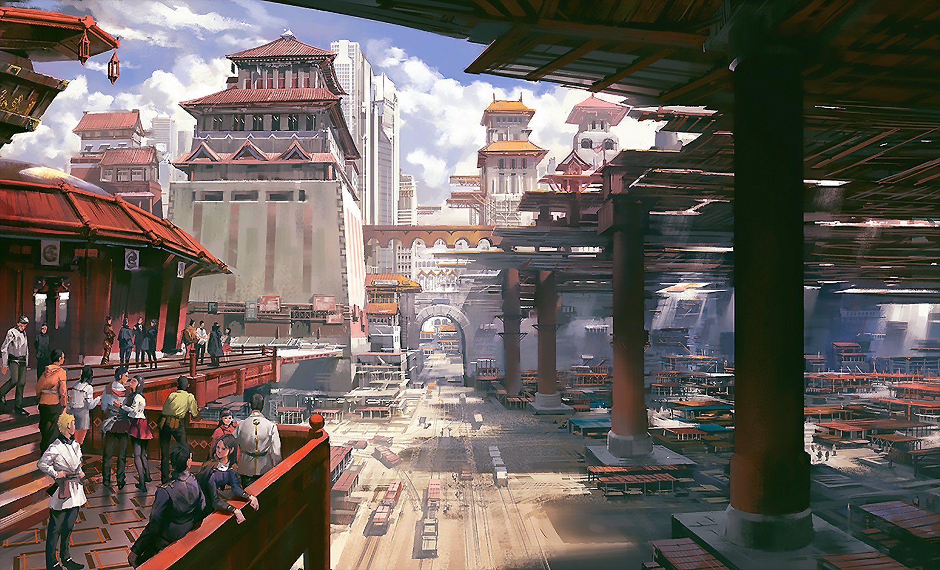 Anime Building HD Wallpaper by Syego