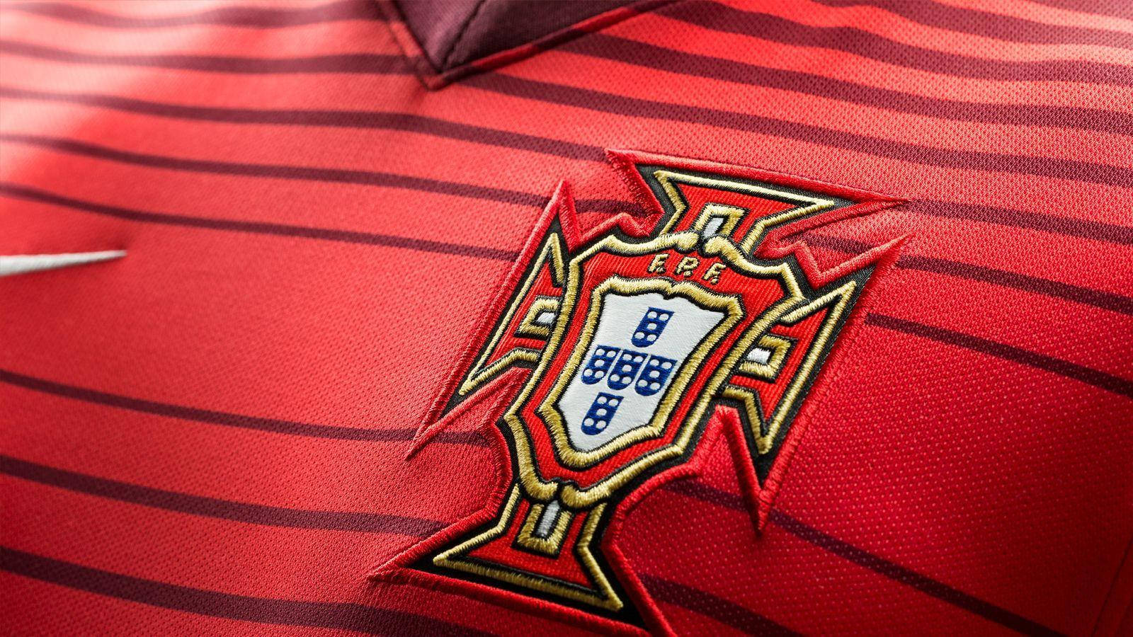 Download Portugal National Football Team Logo On Shirt Wallpaper