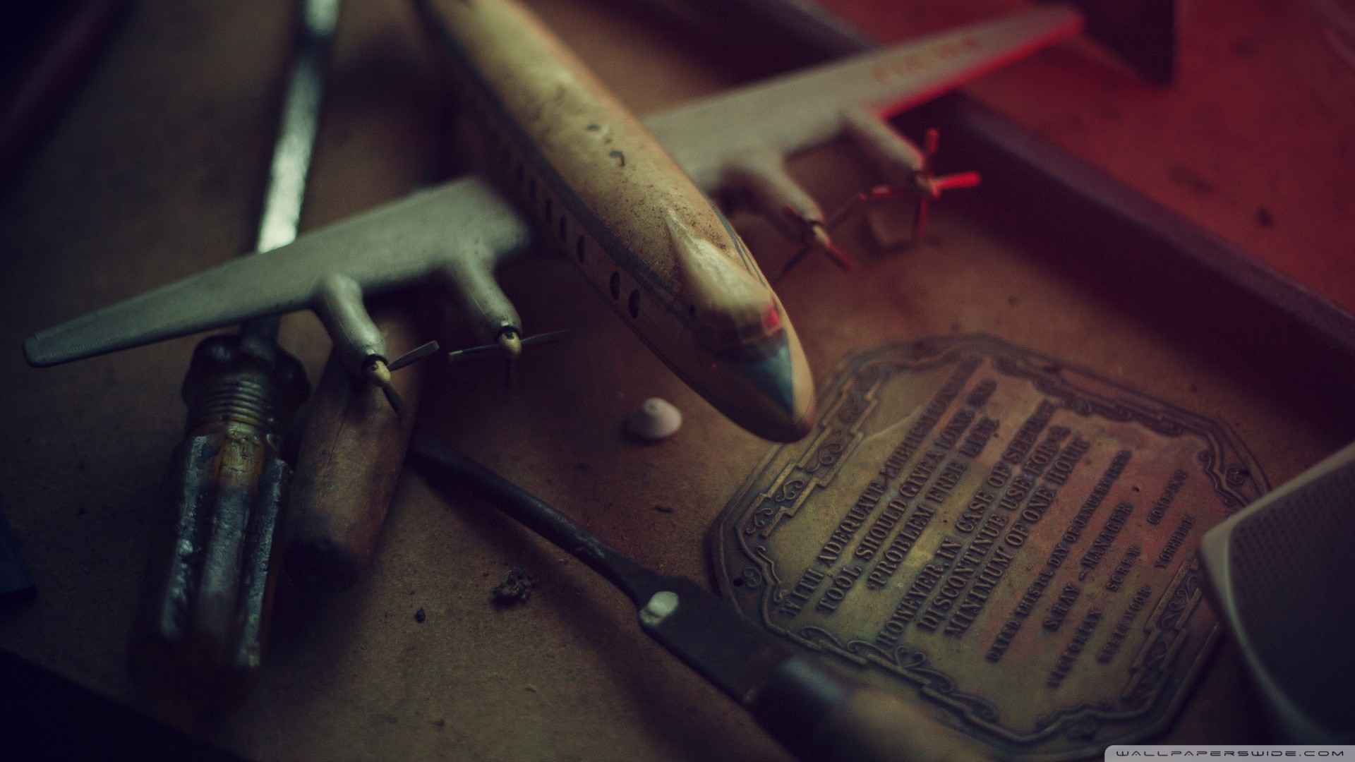 Wallpaper, old, vehicle, airplane, vintage, craft, darkness, atmosphere of earth, close up 1920x1080