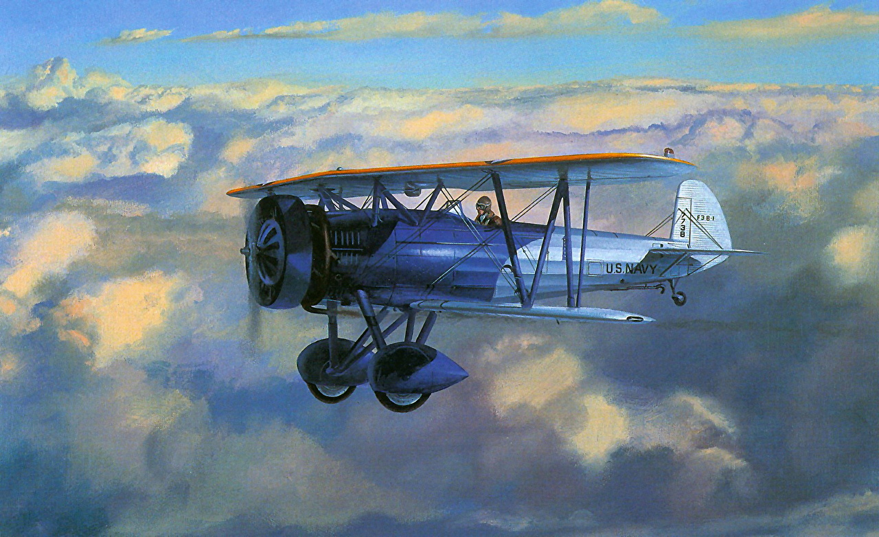 Desktop Wallpaper Airplane antique Painting Art Aviation