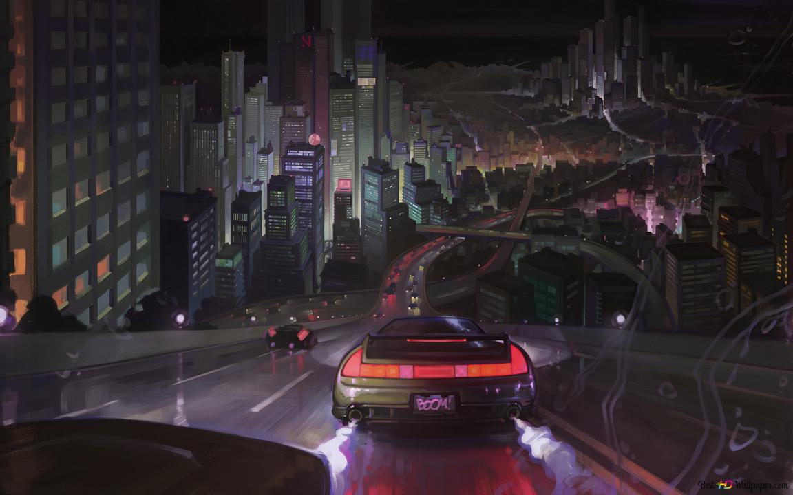 Street racing on track 4K wallpaper download