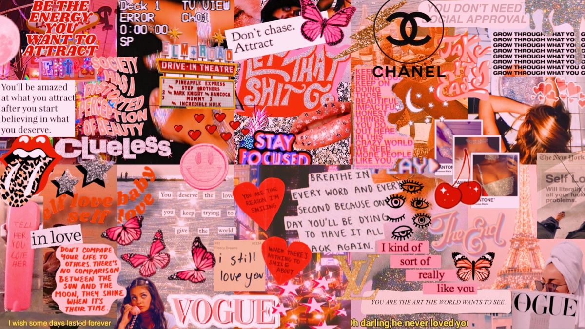 Trendy laptop wallpaper collage. Cute laptop wallpaper, Laptop wallpaper, Collage background
