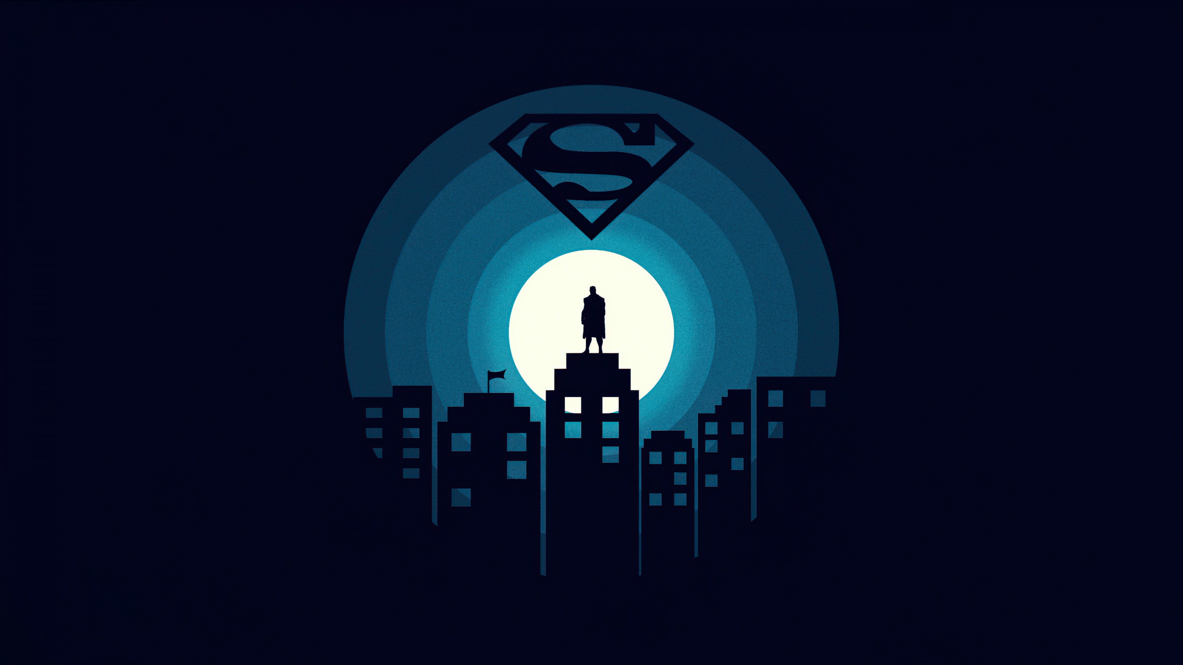 Superman Wallpaper 4K, Minimal art, DC
