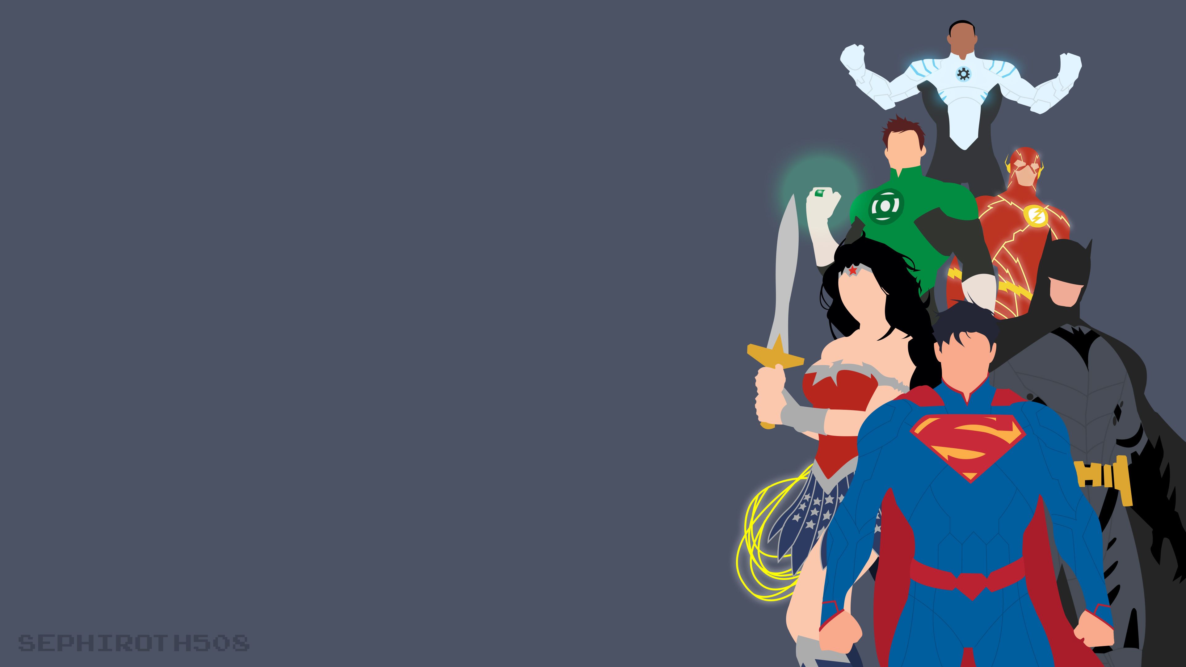 Justice League Minimalist wonder woman wallpaper, superman wallpaper, minimalism wallpaper, just. Justice league, Cartoon character design, Superhero wallpaper