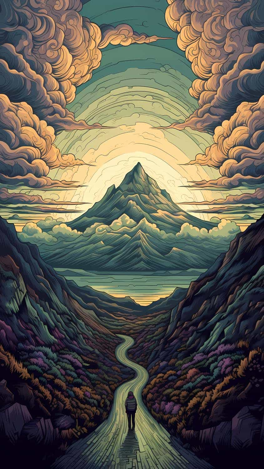 Mountain Road Art iPhone Wallpaper 4K iPhone Wallpaper Wallpaper Download