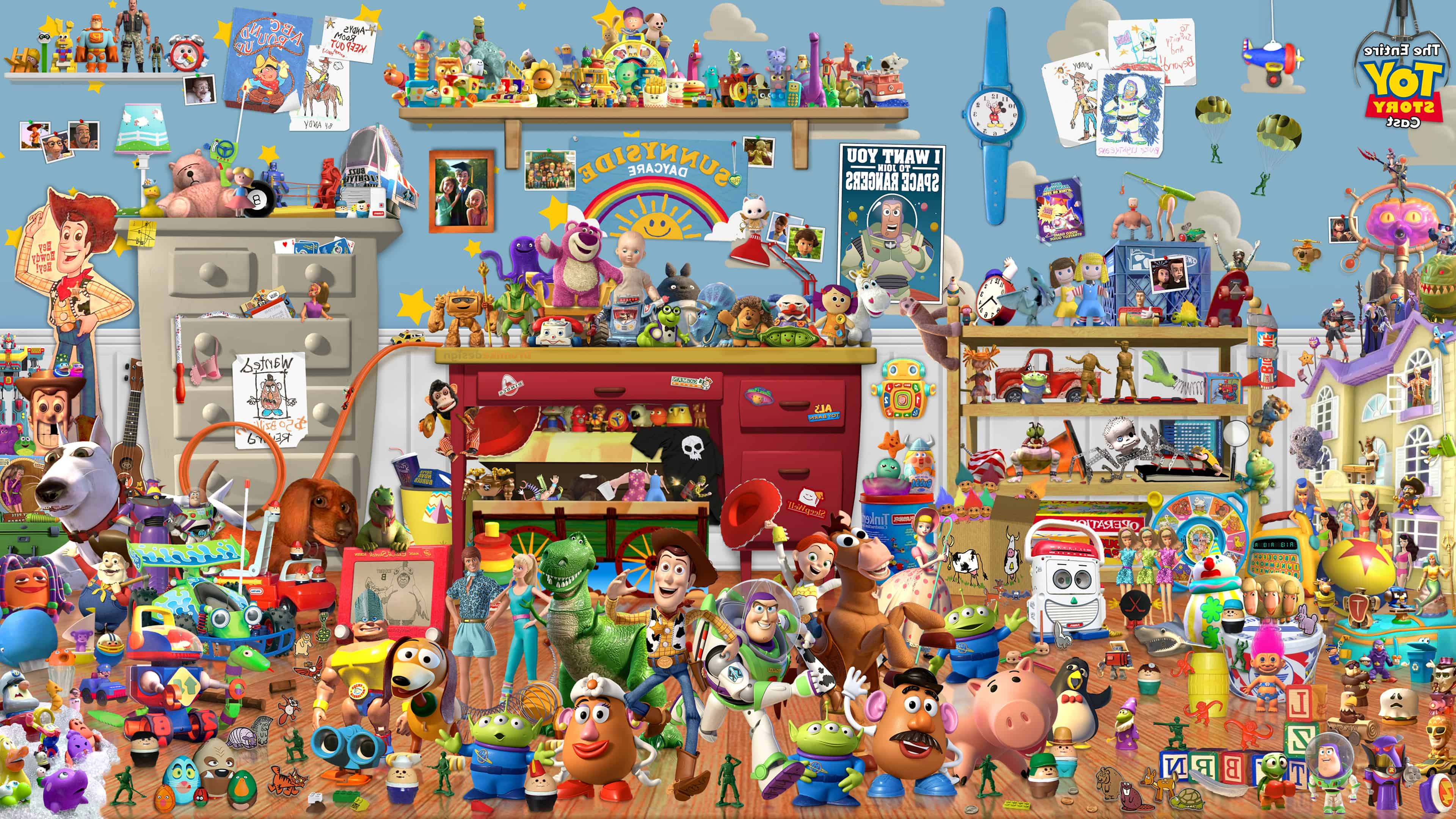 Toy Story Entire Cast UHD 4K Wallpaper