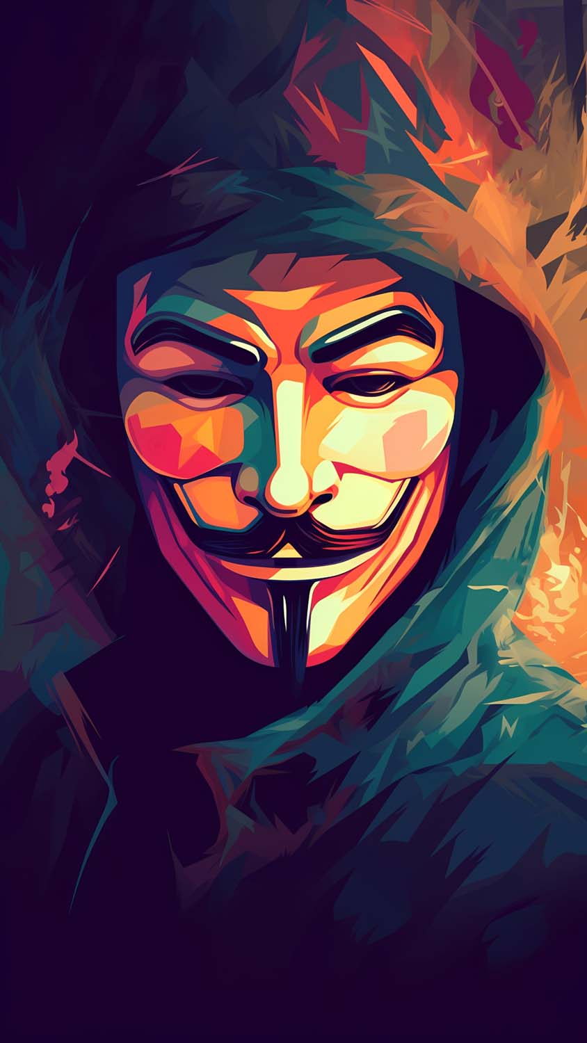 Anonymous Mask Art iPhone Wallpaper 4K iPhone Wallpaper Wallpaper Download