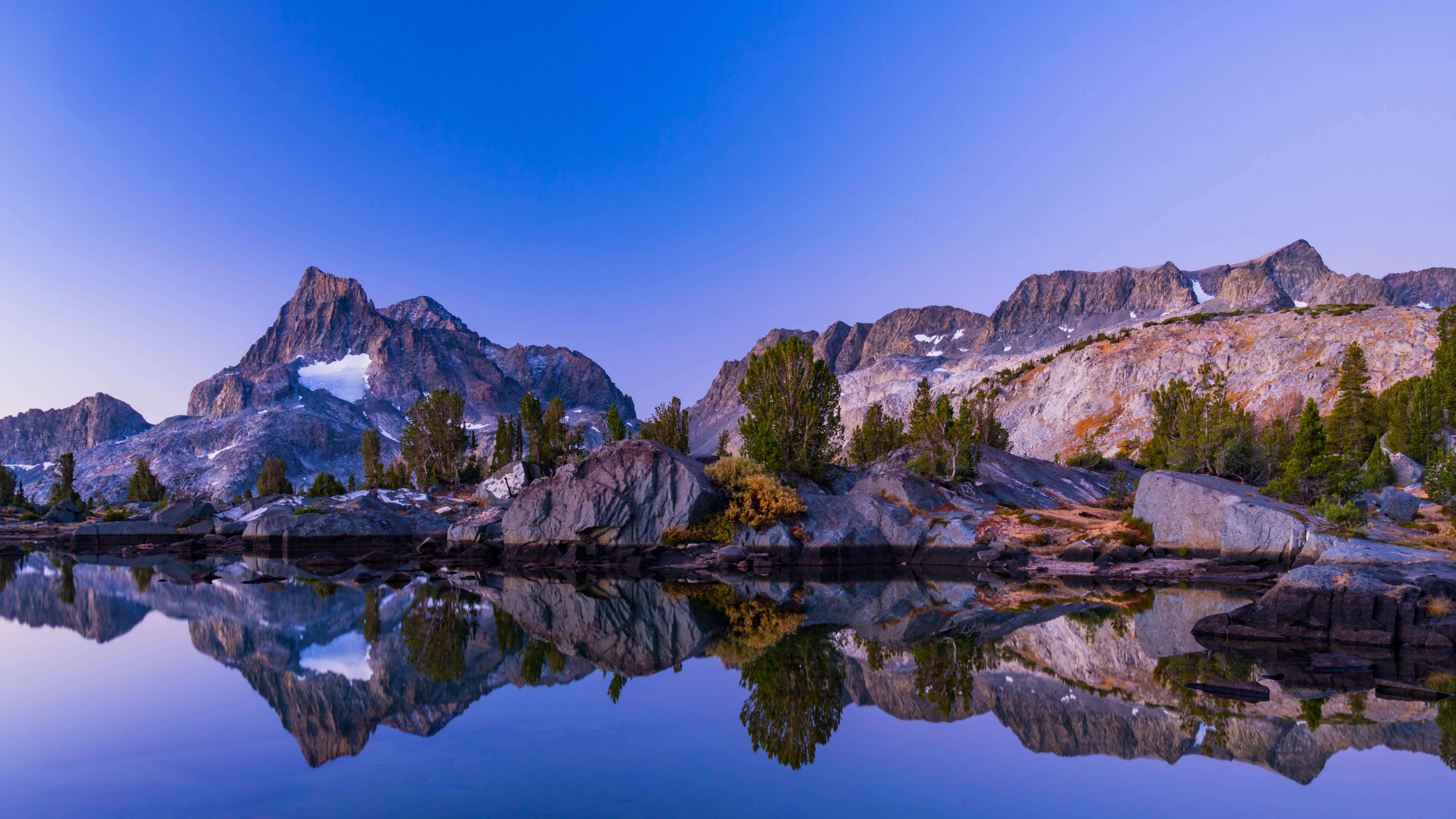 Banner Peak Wallpaper 4K, Thousand Island Lake