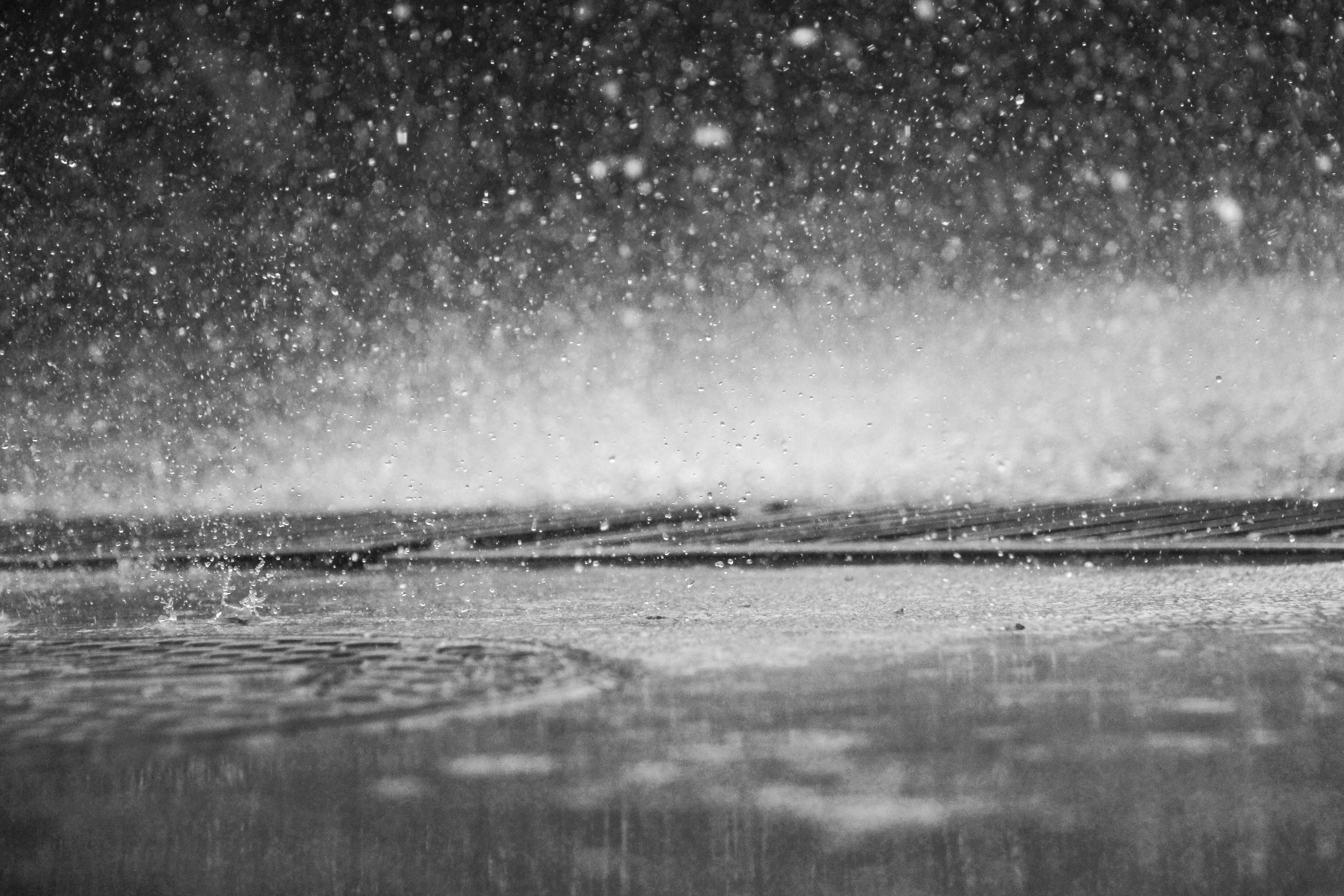 Free Image, sea, black and white, rain, atmosphere, weather, raindrops, freezing, water drops, monochrome photography, atmospheric phenomenon, wind wave 5184x3456