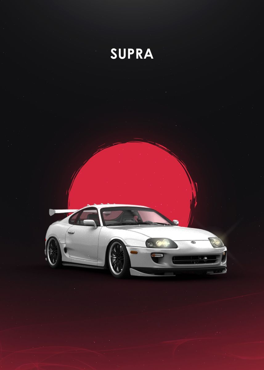 SUPRA JDM LEGEND' Poster by SAIDI ARTWORKS. Displate. White supra, Jdm wallpaper, Supra