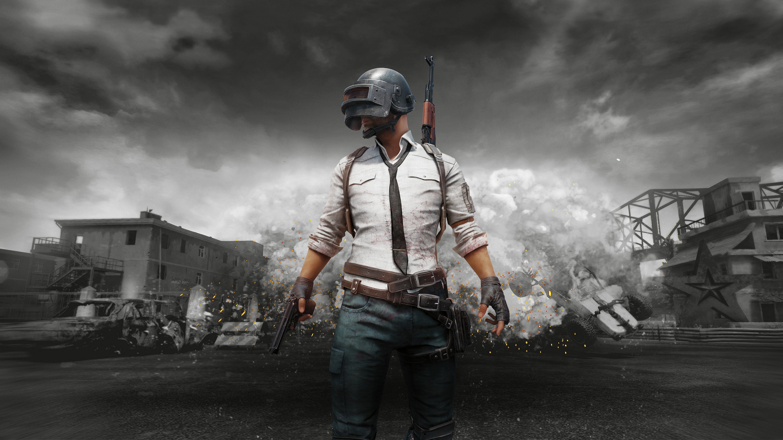 Wallpaper / pubg, playerunknowns battlegrounds, 2018 games, games, hd, 4k, helmet, monochrome, black and white free download