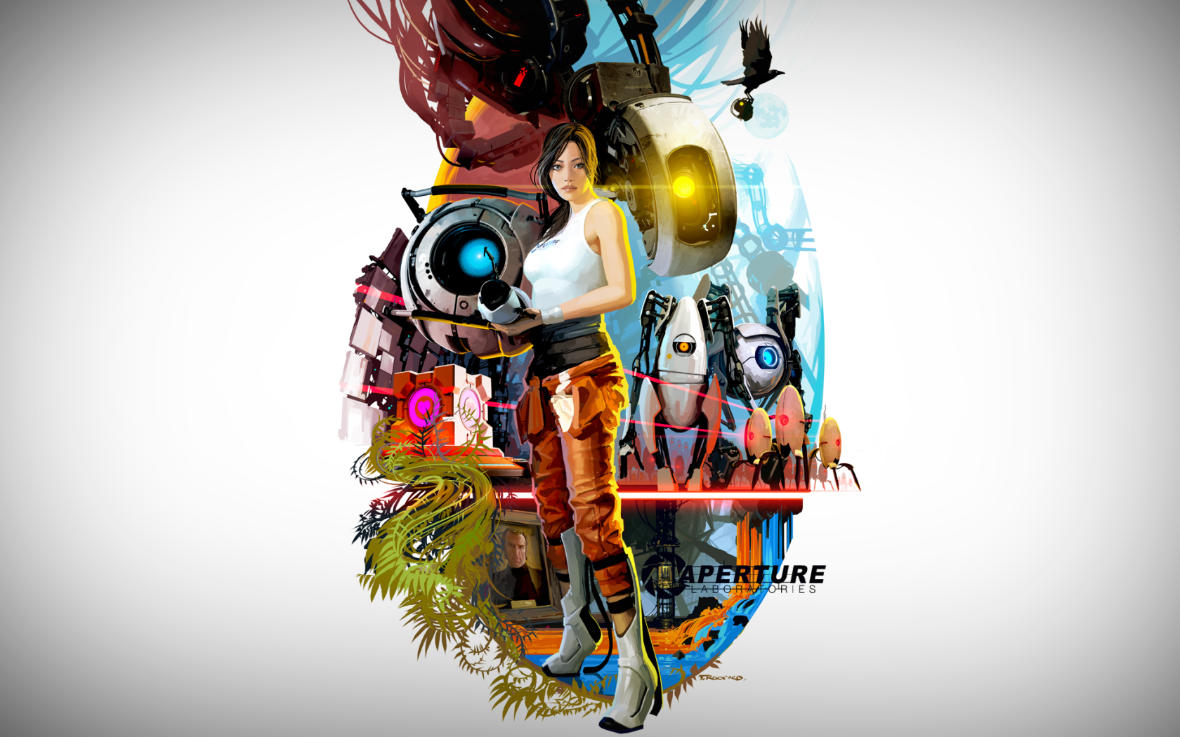 Portal 2 70's Wallpaper