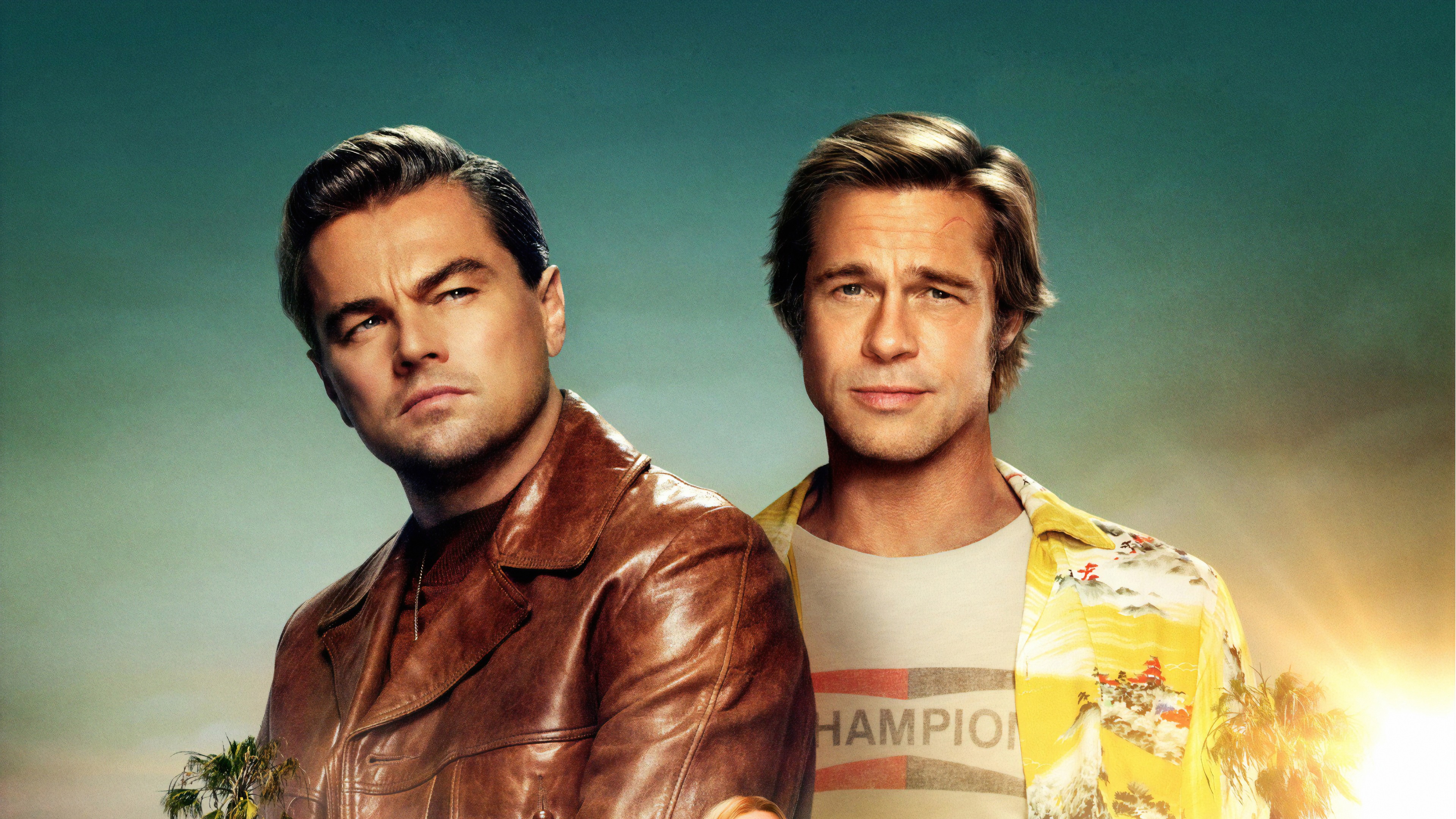 Wallpaper / Once Upon A Time In Hollywood, Brad Pitt, Leonardo DiCaprio, 4K free download