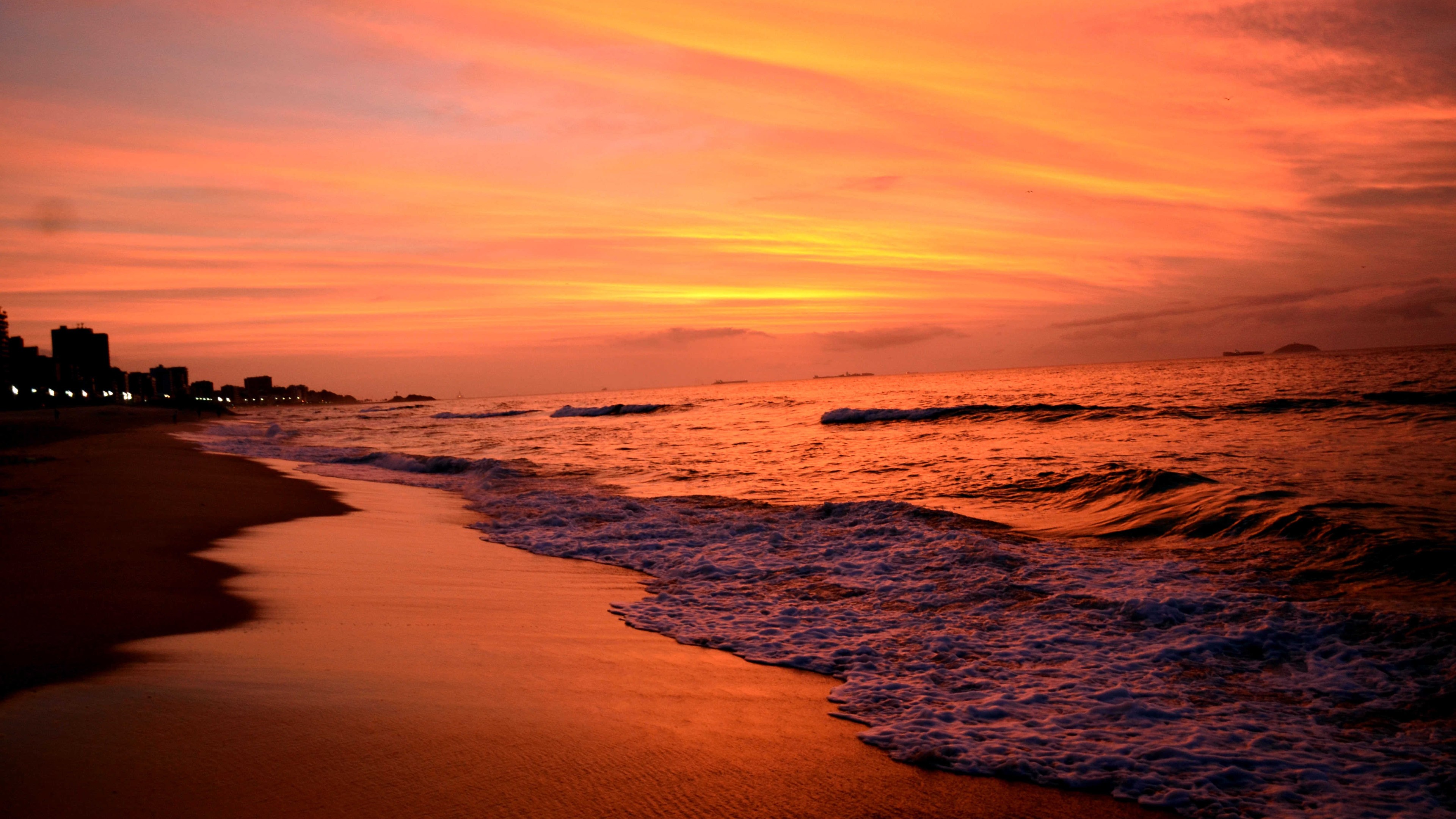 Wallpaper 4k Beach Sunset Nature Water 4k Wallpaper