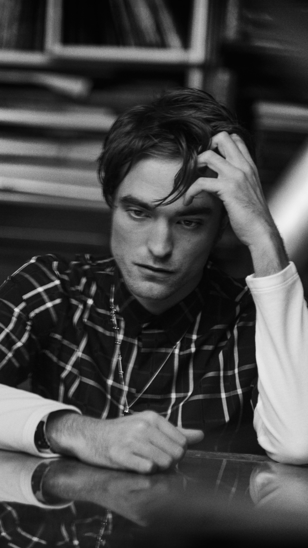 Wallpaper / Celebrity Robert Pattinson Phone Wallpaper, Actor, Black and White, American, 1080x1920 free download