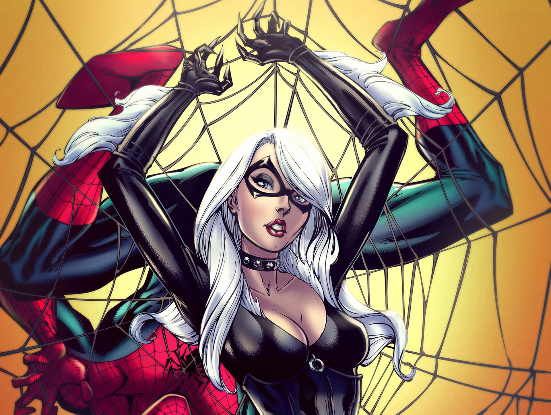 Download Wallpaper Girl, Fiction, Hero, Costume, Marvel, Spider Man, Black Cat, Felicia Hardy, Thief, Section Other In Resolution 1920x1445