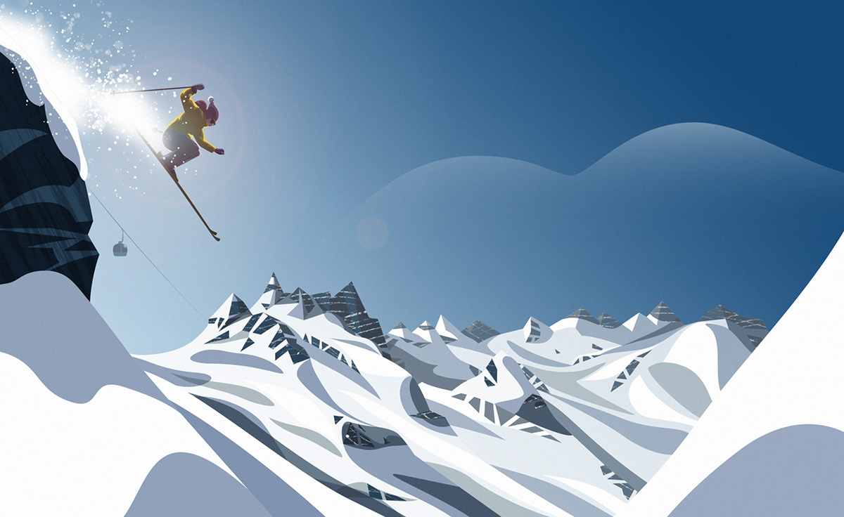 PeakVisor winter illustration / AppStore