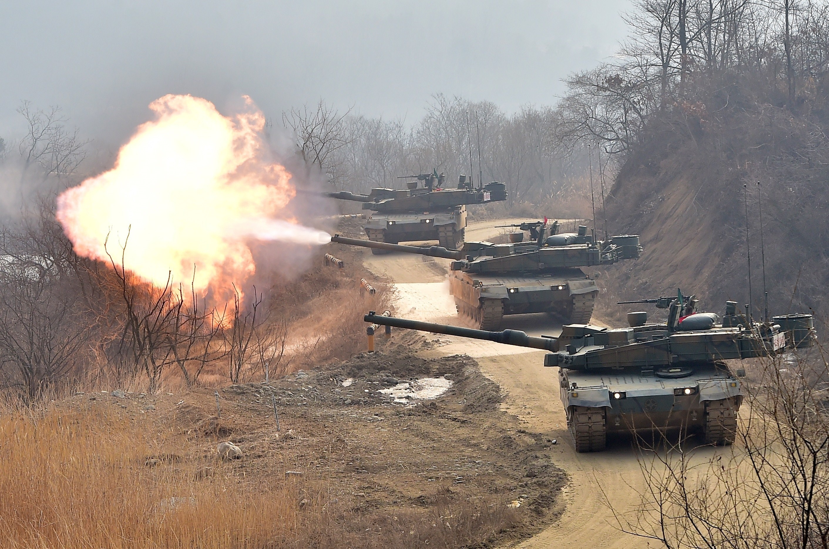 Wallpaper. Weapon. photo. picture. South Korea, main, battle tank, k2 black panther, shooting