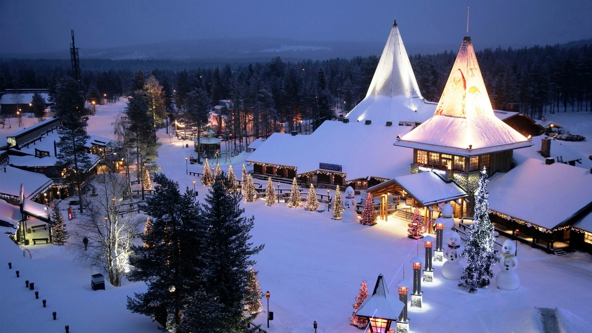 Beautiful Santa Claus Village in Rovaniemi Finland HD Wallpaper